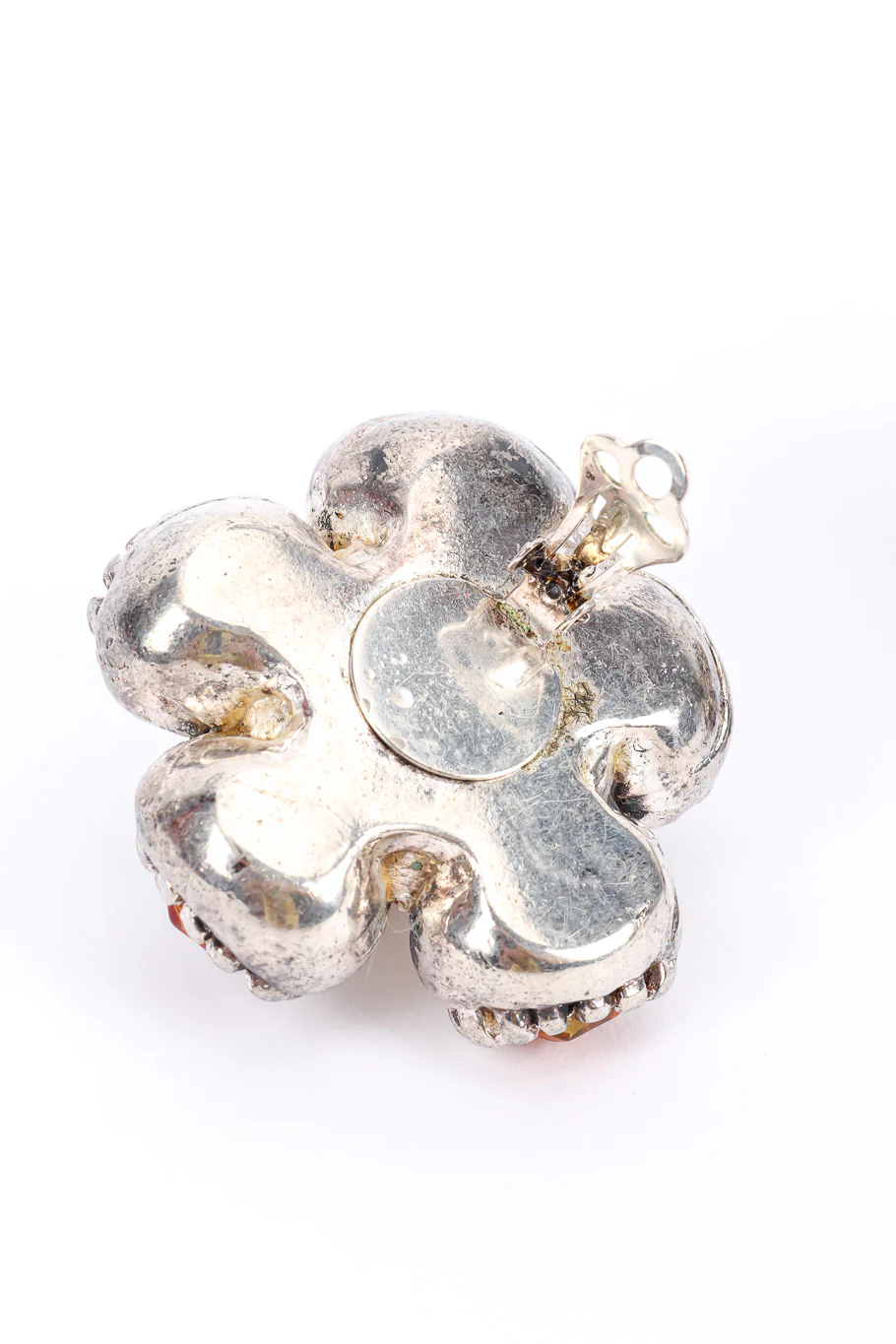 Cabochon Cluster Flower Earrings - Image 5