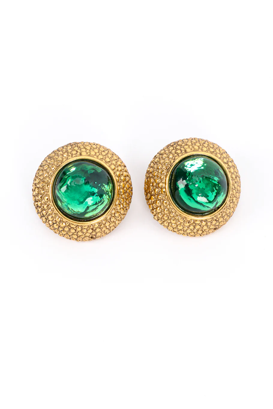 Cabochon Button Earrings