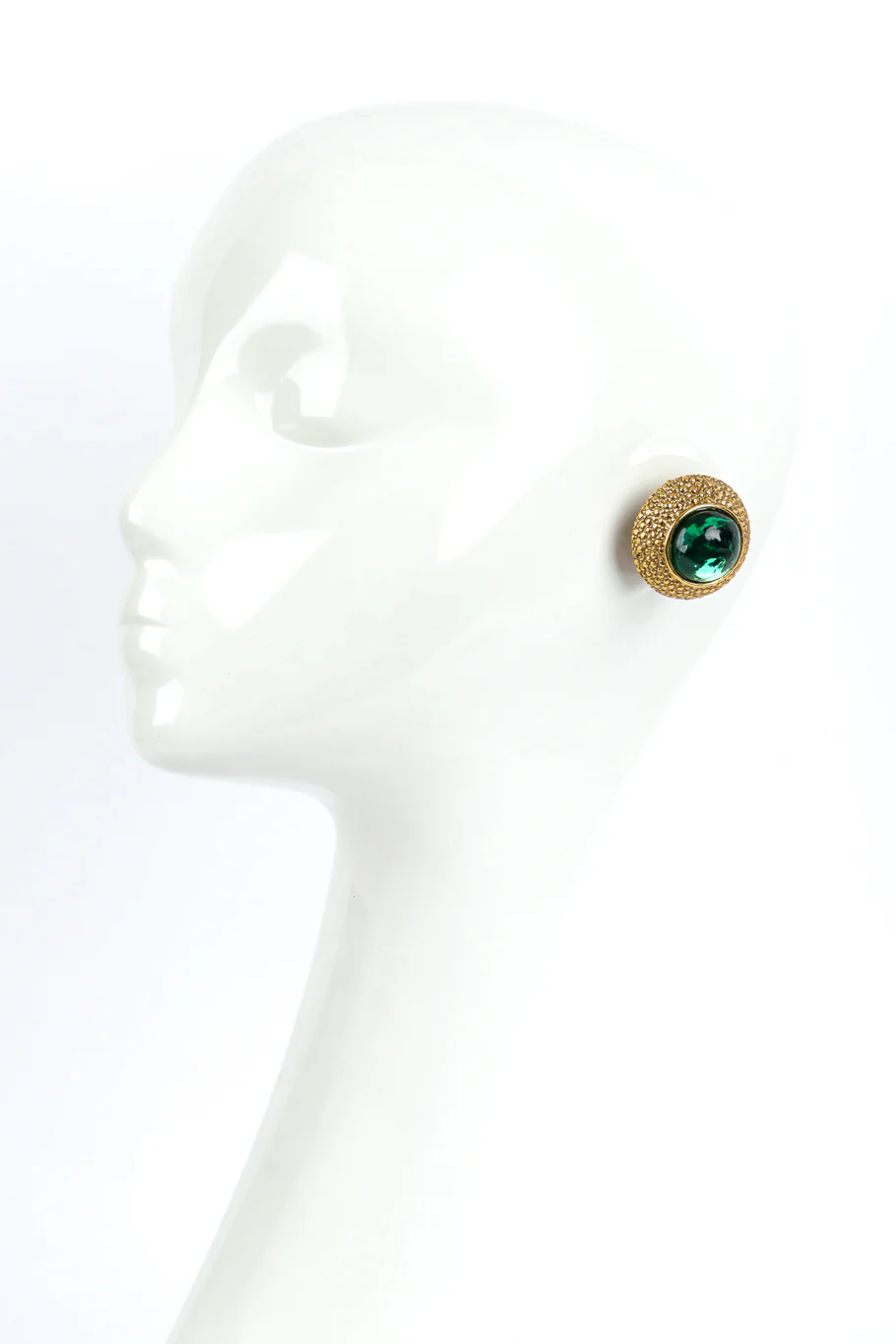 Cabochon Button Earrings - Image 2