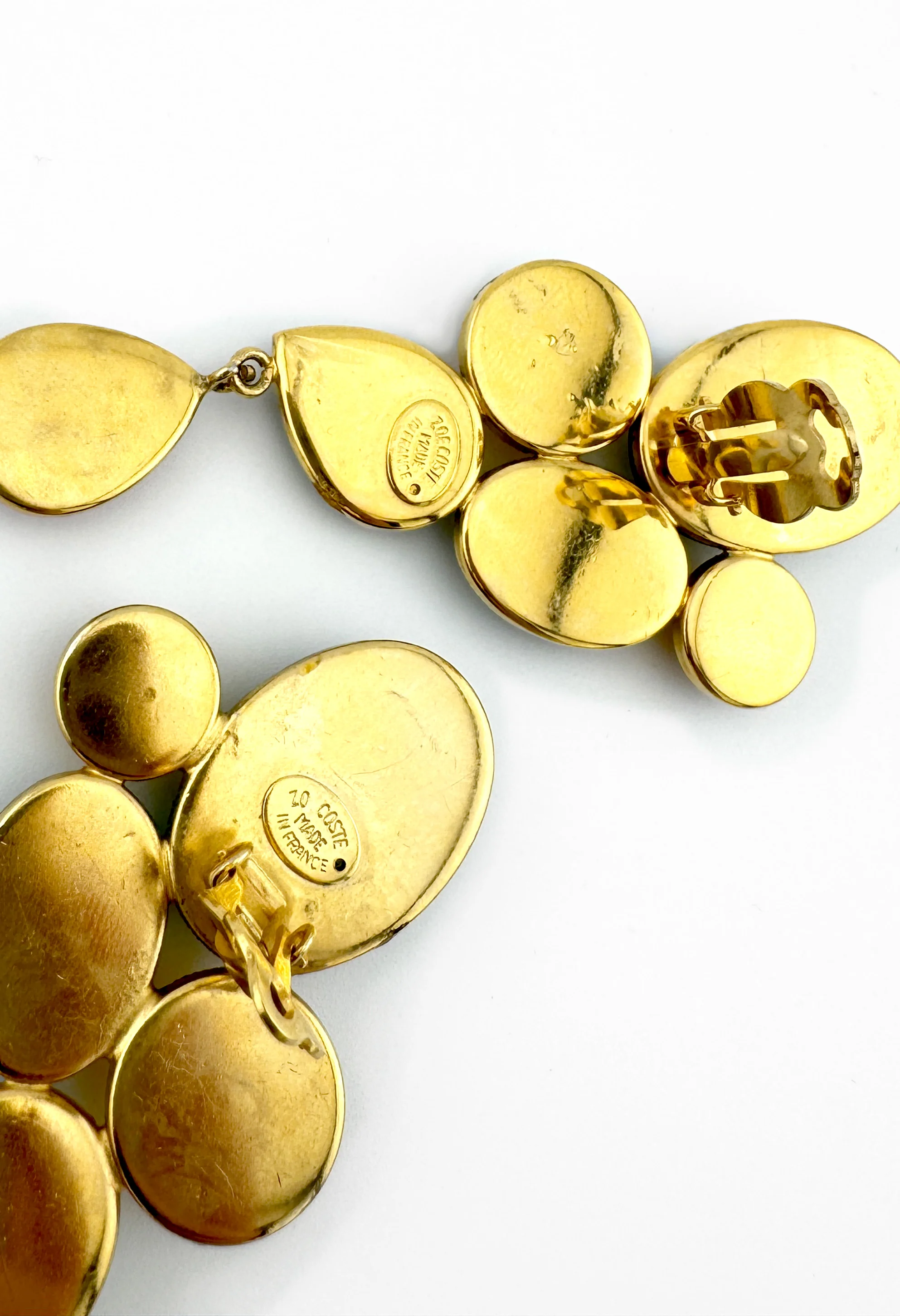 Cabochon Cluster Drop Earrings - Image 5