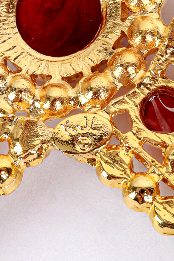 Cabochon Cross Detachable Brooch Pendant Necklace - Image 6