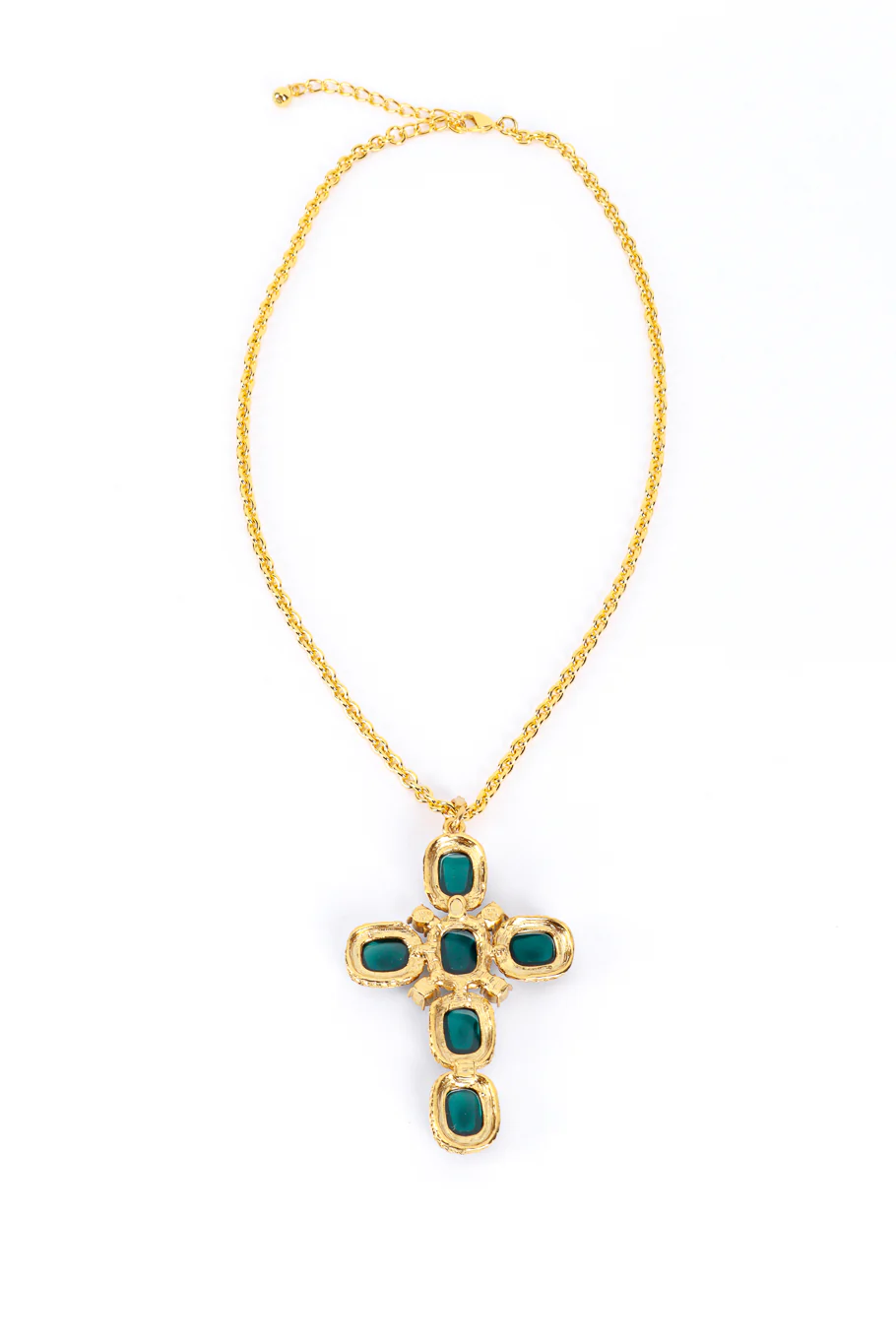 Cabochon Crystal Cross Necklace - Image 6