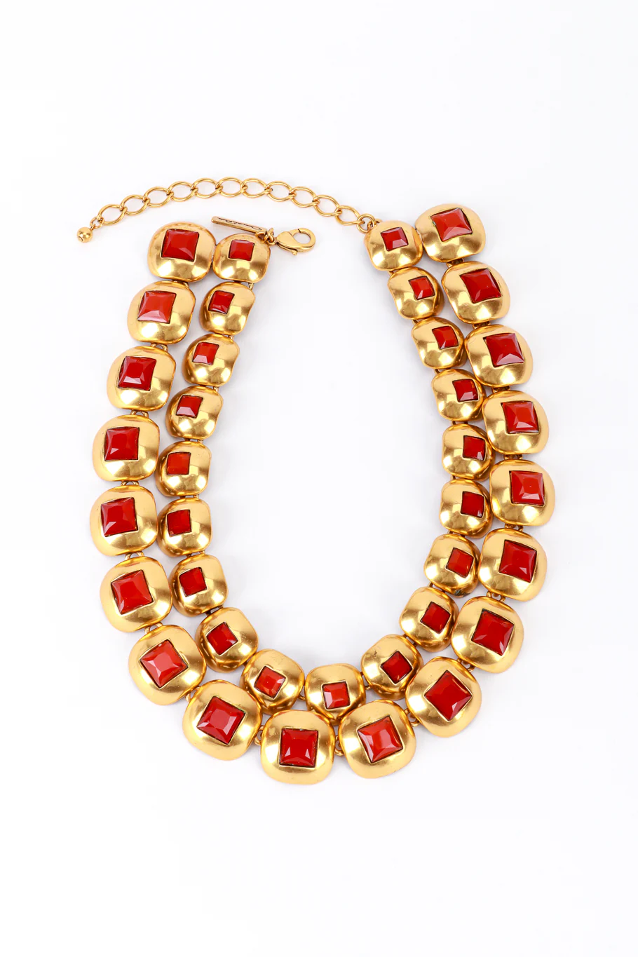 Cabochon Disk Link Necklace