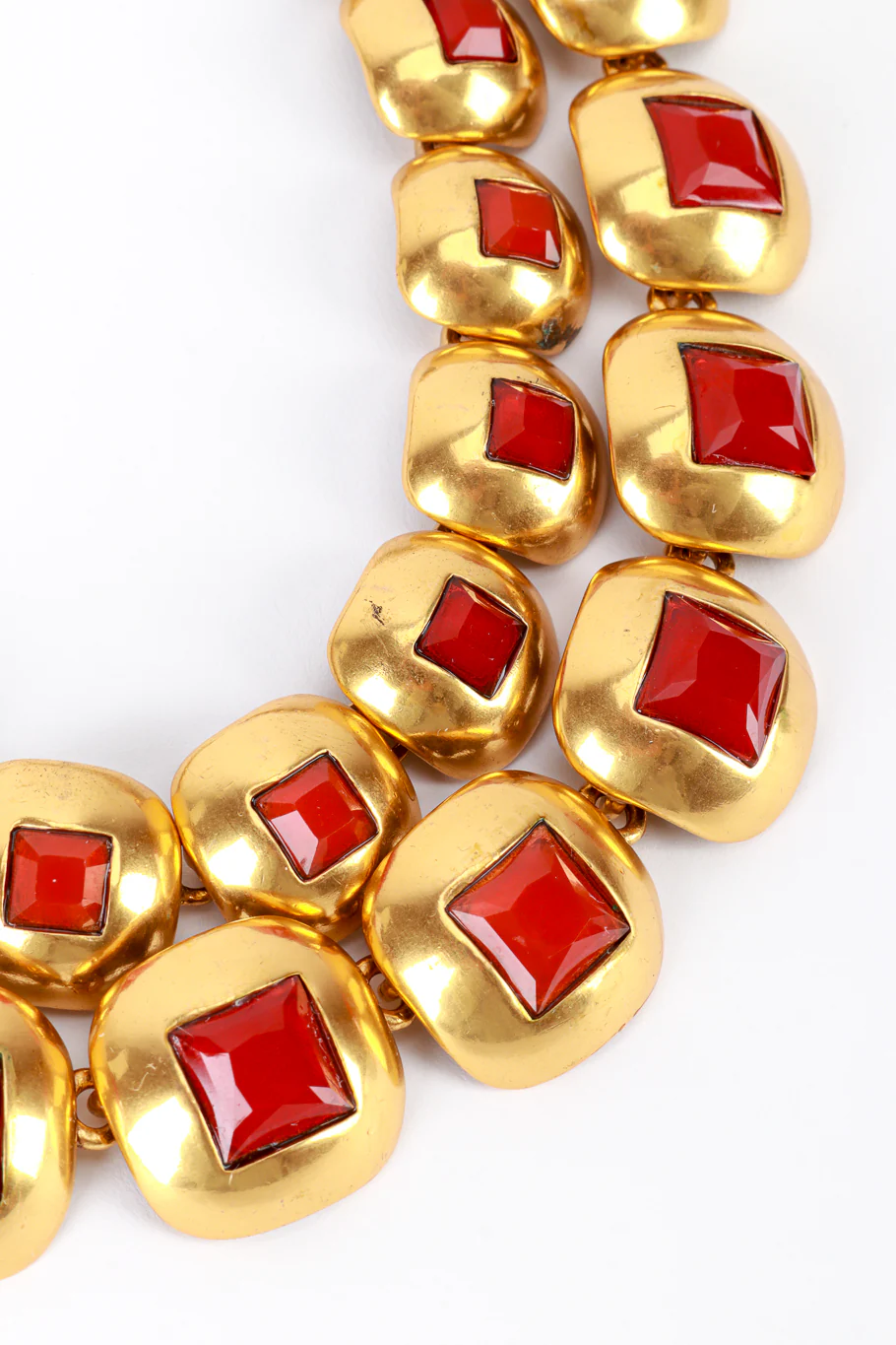 Cabochon Disk Link Necklace - Image 3
