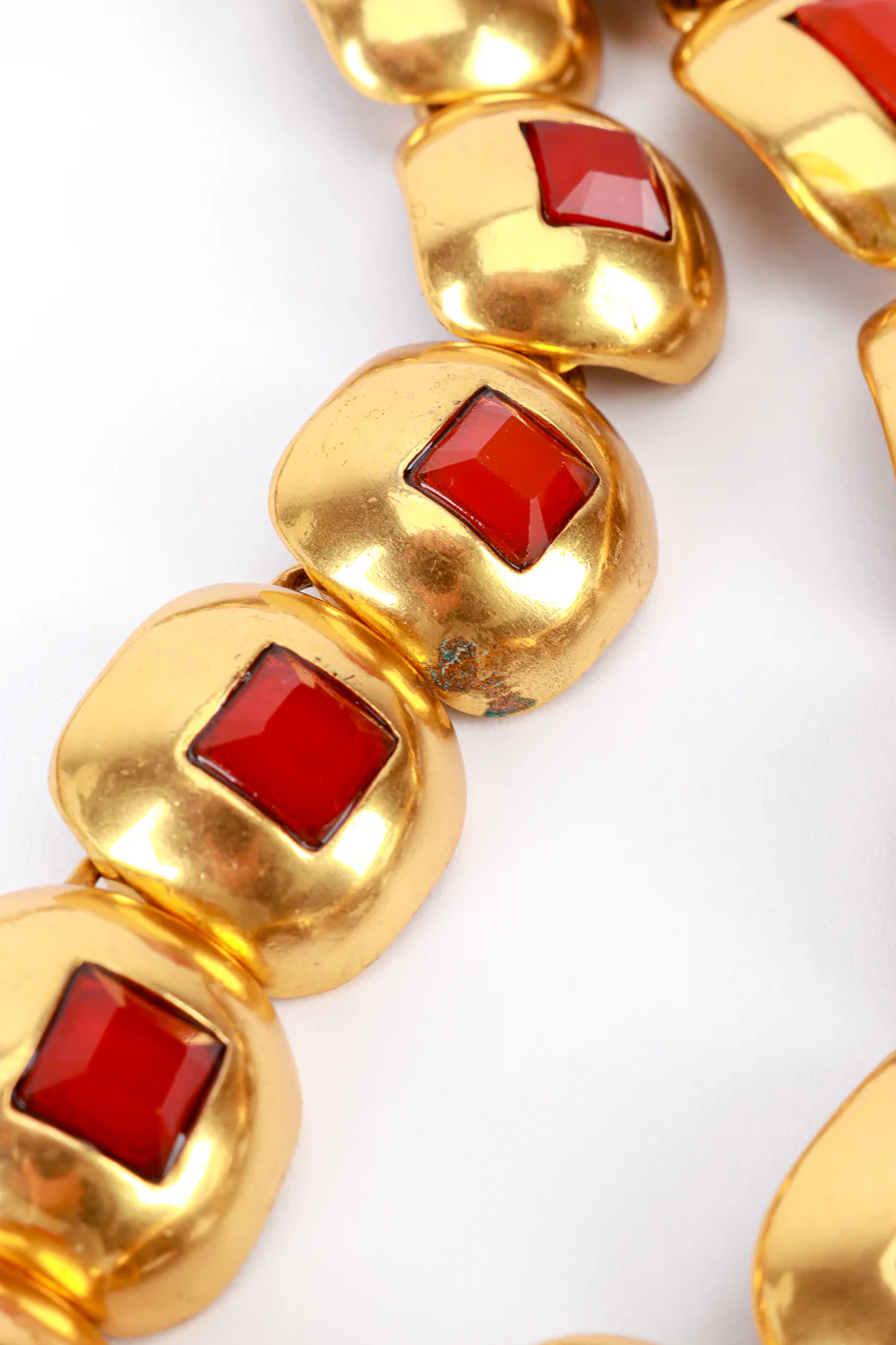 Cabochon Disk Link Necklace - Image 4
