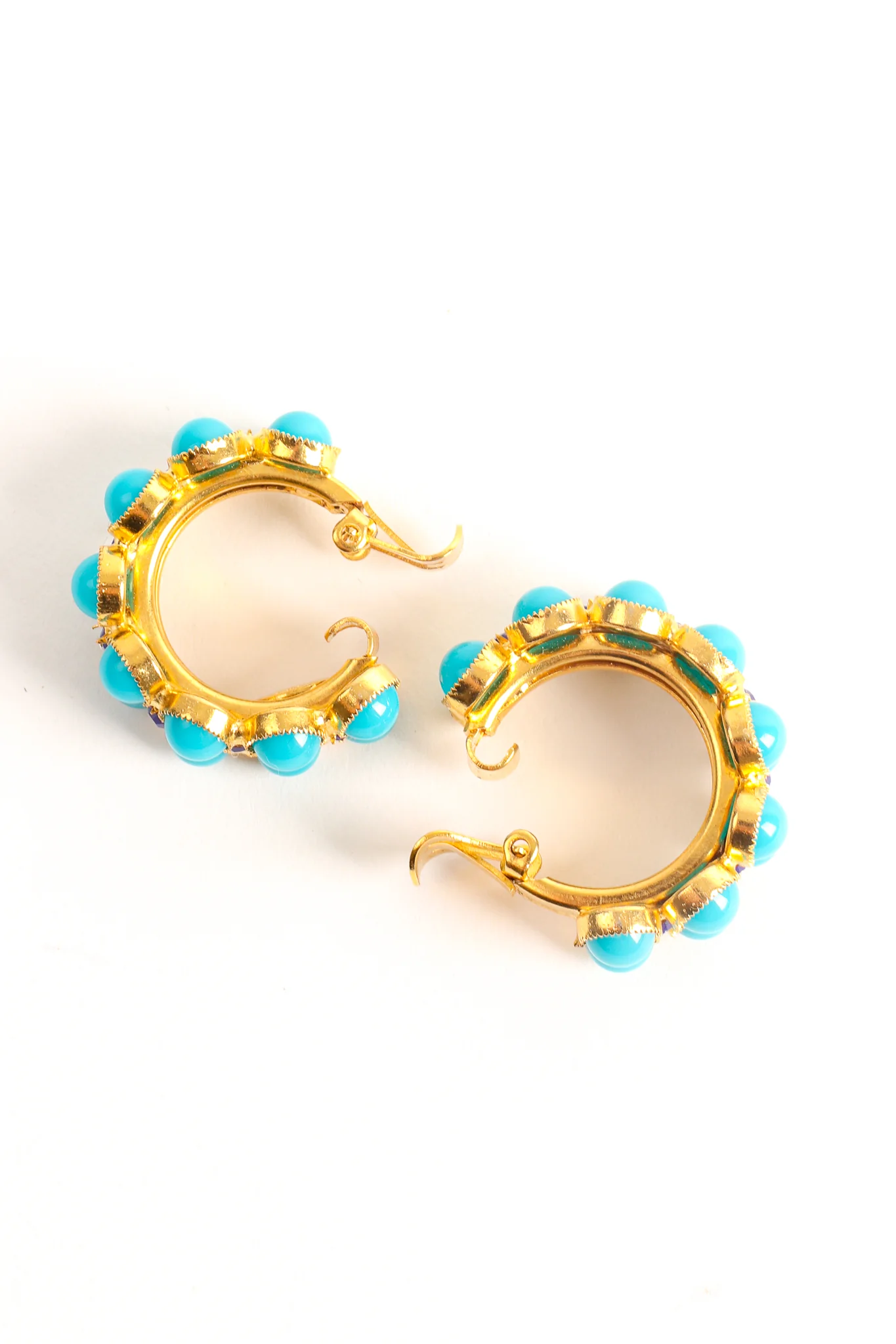 Cabochon Hoop Earrings - Image 7