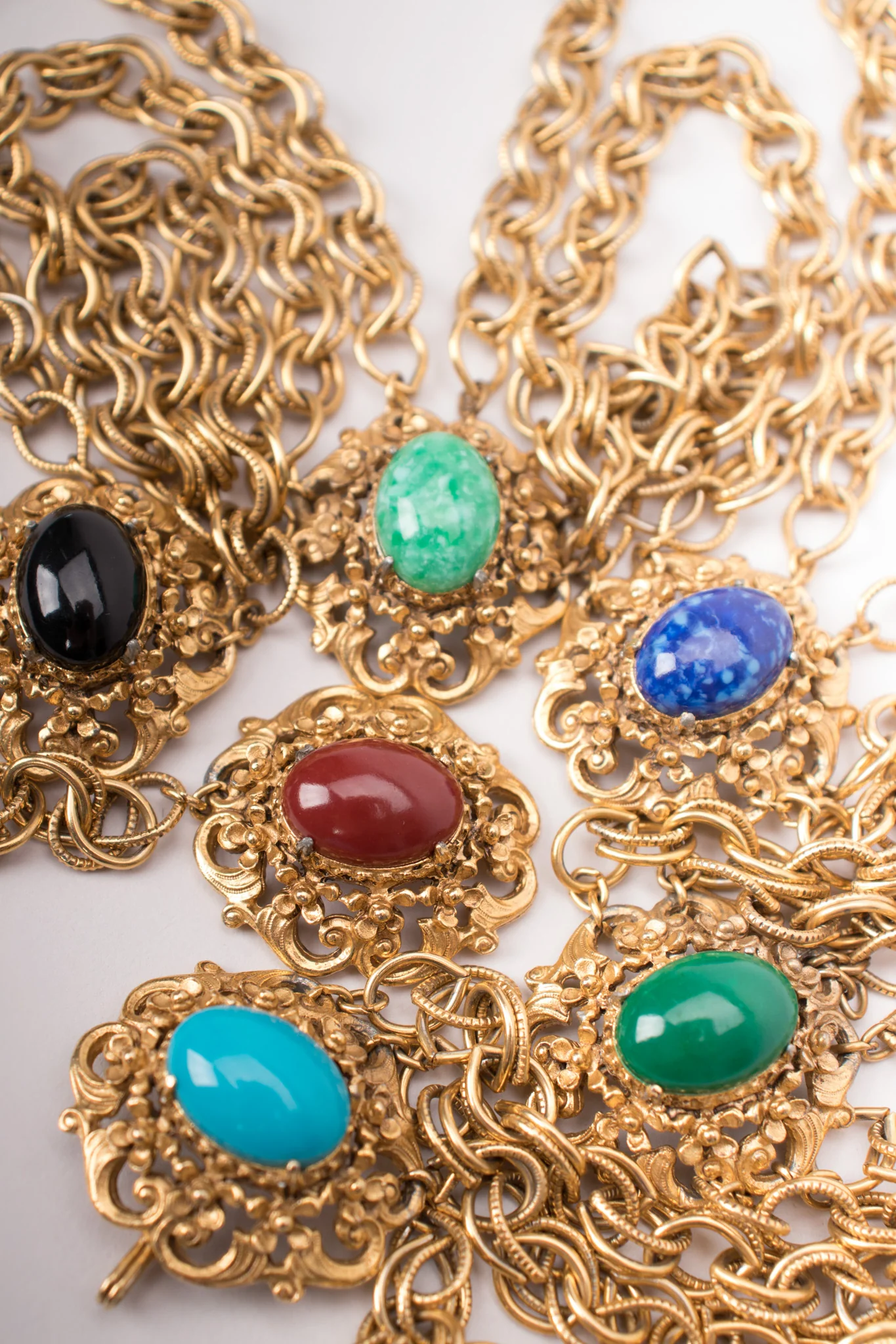 Cabochon Tiered Chain Belt - Image 15