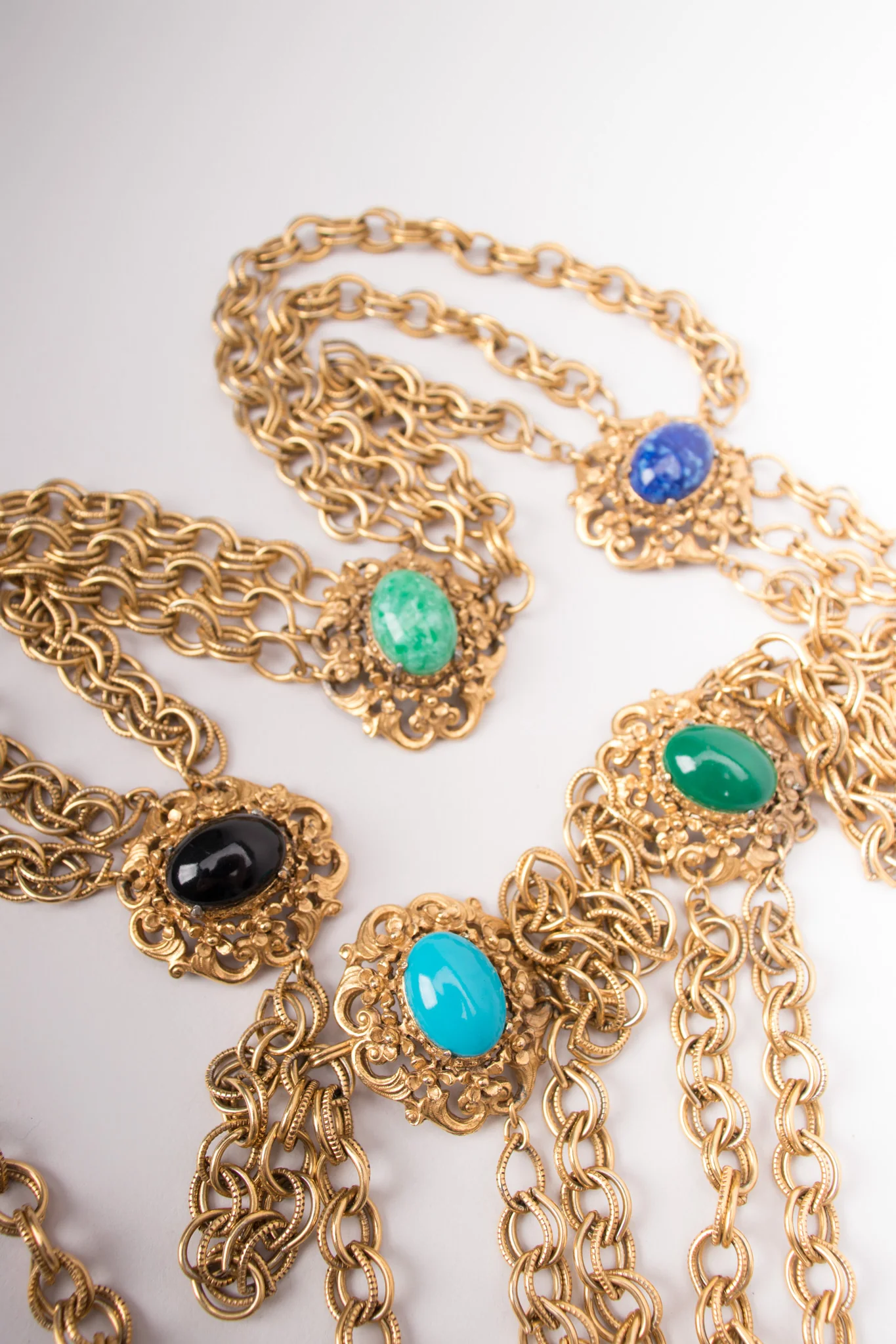 Cabochon Tiered Chain Belt - Image 8