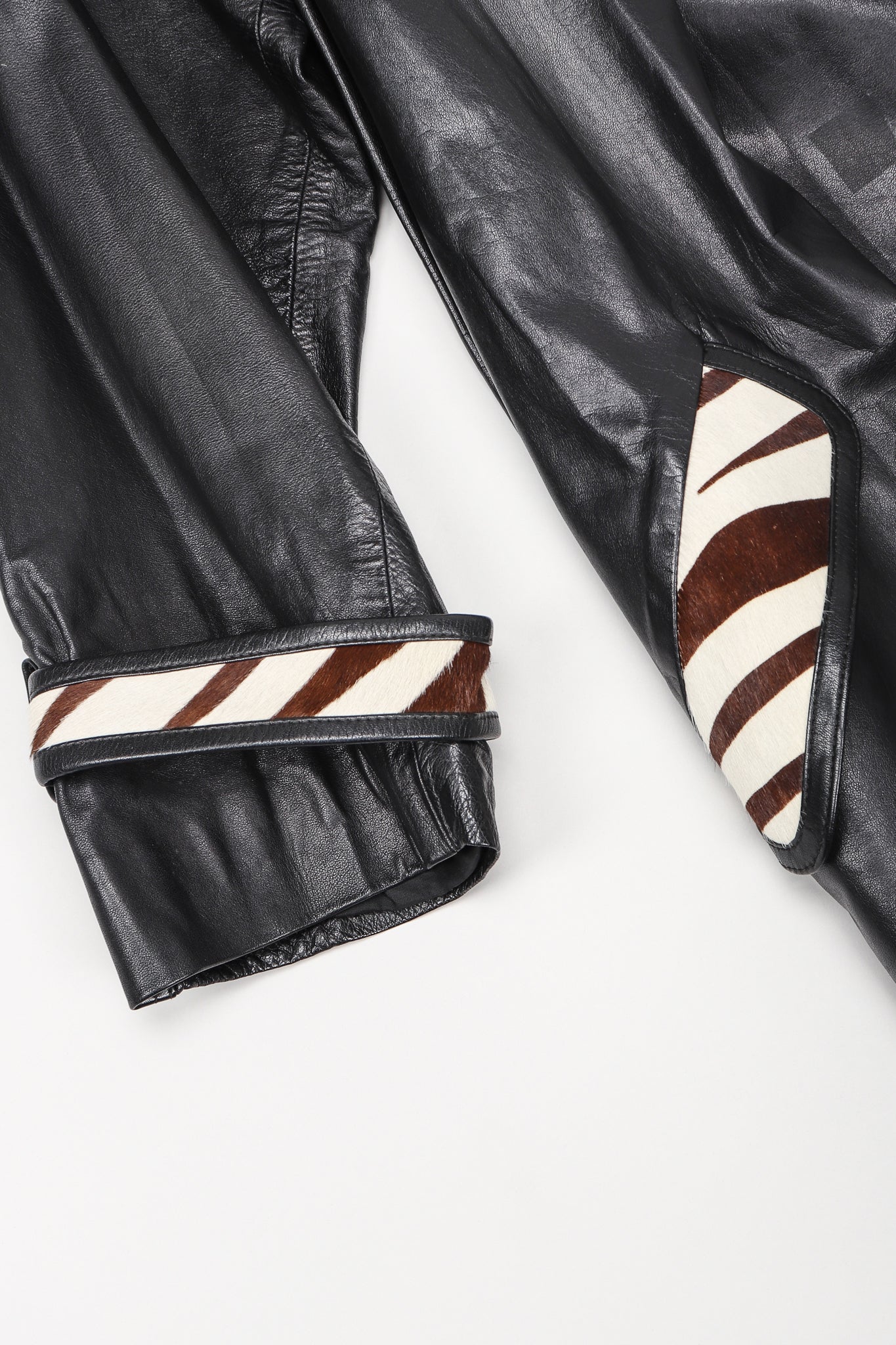 Calf Hair Leather Trench Coat - Image 8
