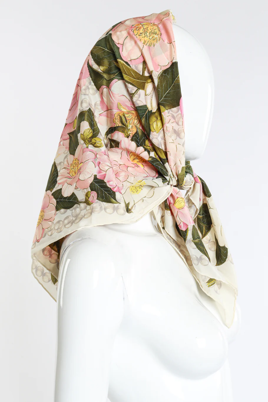 Camellia Floral Silk Scarf - Image 2