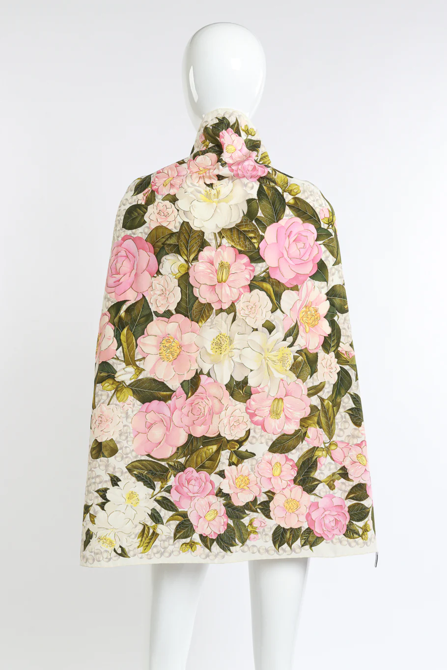 Camellia Floral Silk Scarf - Image 3