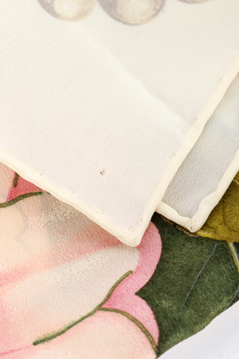 Camellia Floral Silk Scarf - Image 8