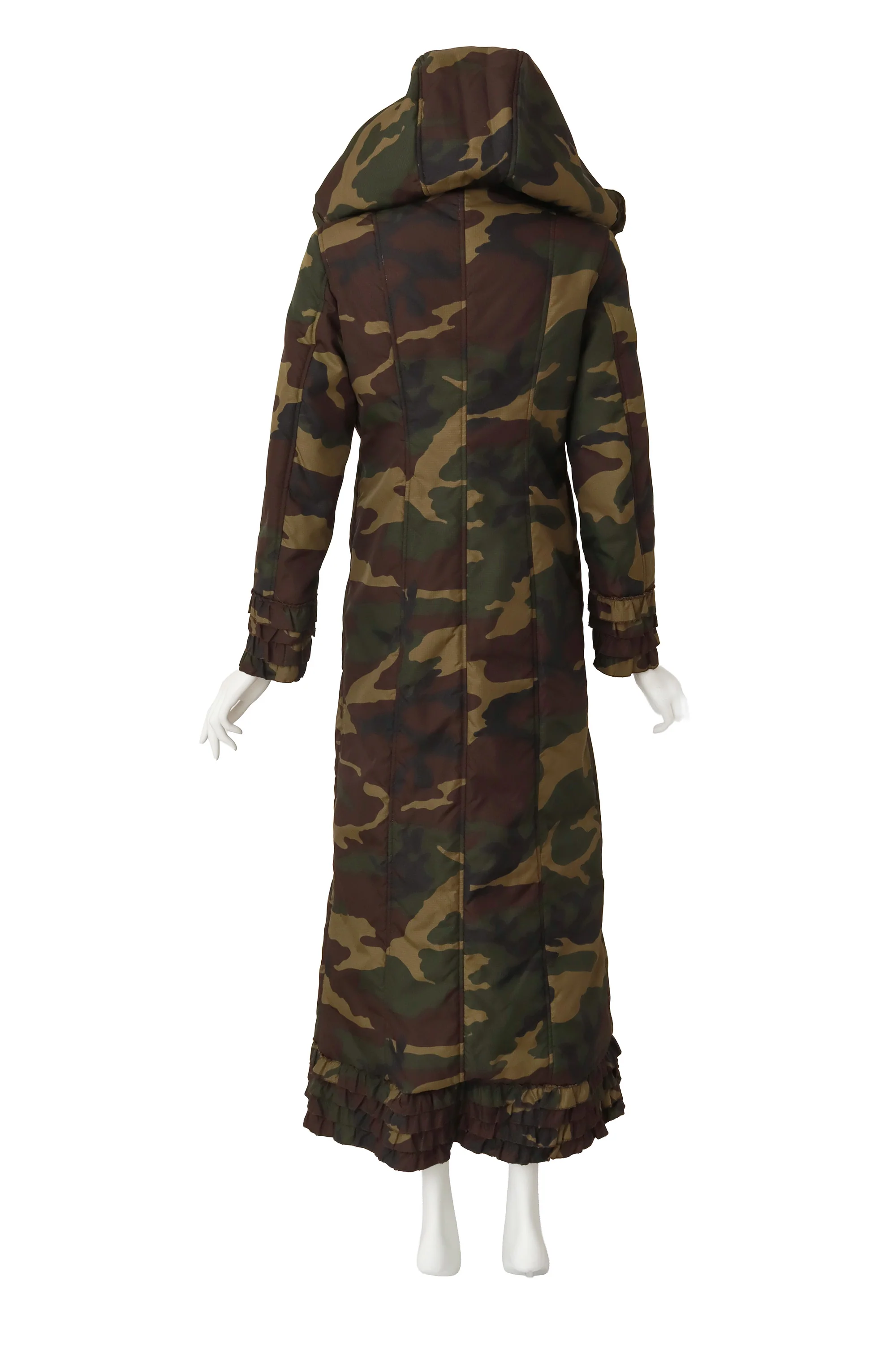 Camo Ruffle Puffer Coat - Image 5