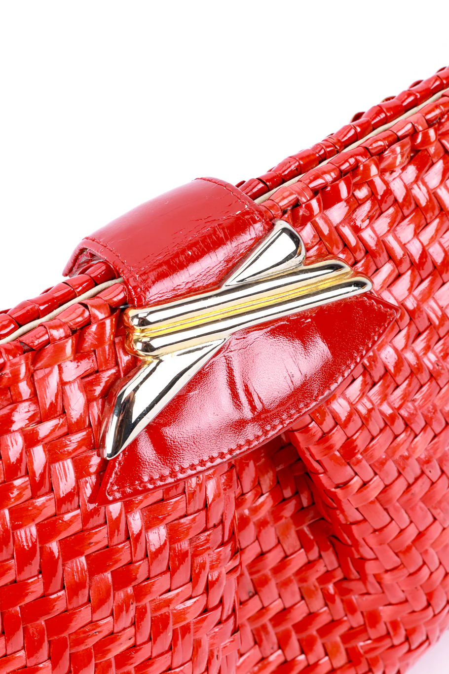 Candy Apple Wicker Clutch - Image 7