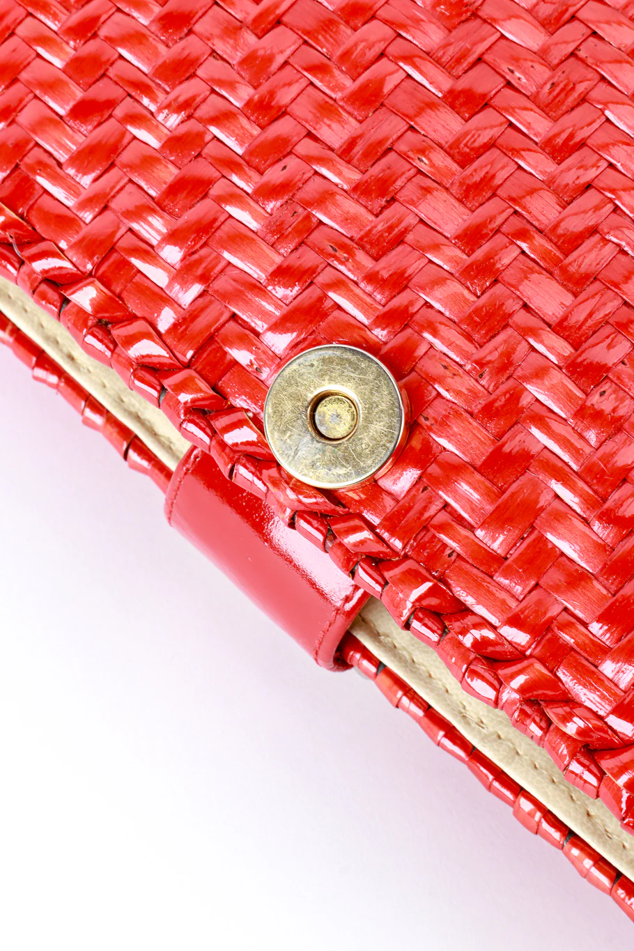 Candy Apple Wicker Clutch - Image 8
