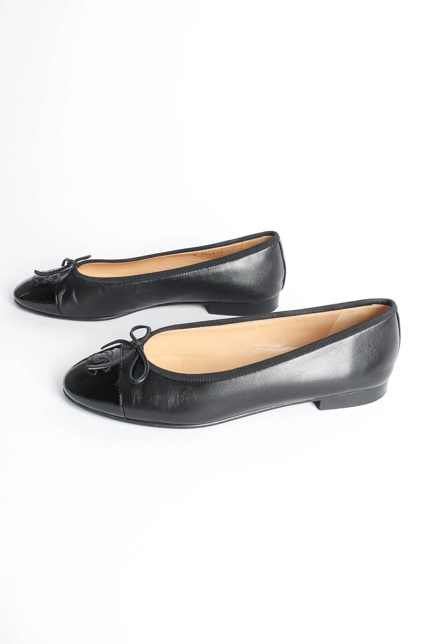 Cap Toe Leather Ballet Flats - Image 3