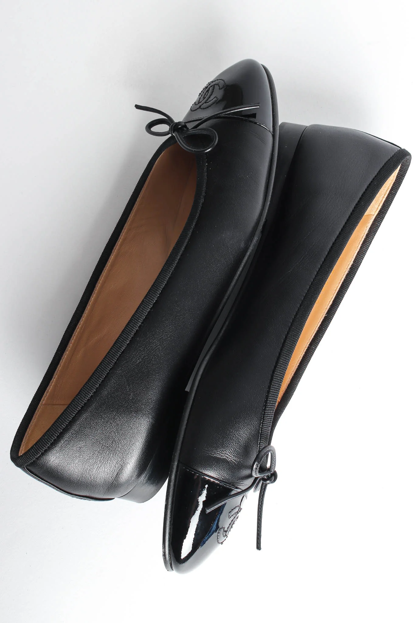 Cap Toe Leather Ballet Flats - Image 8