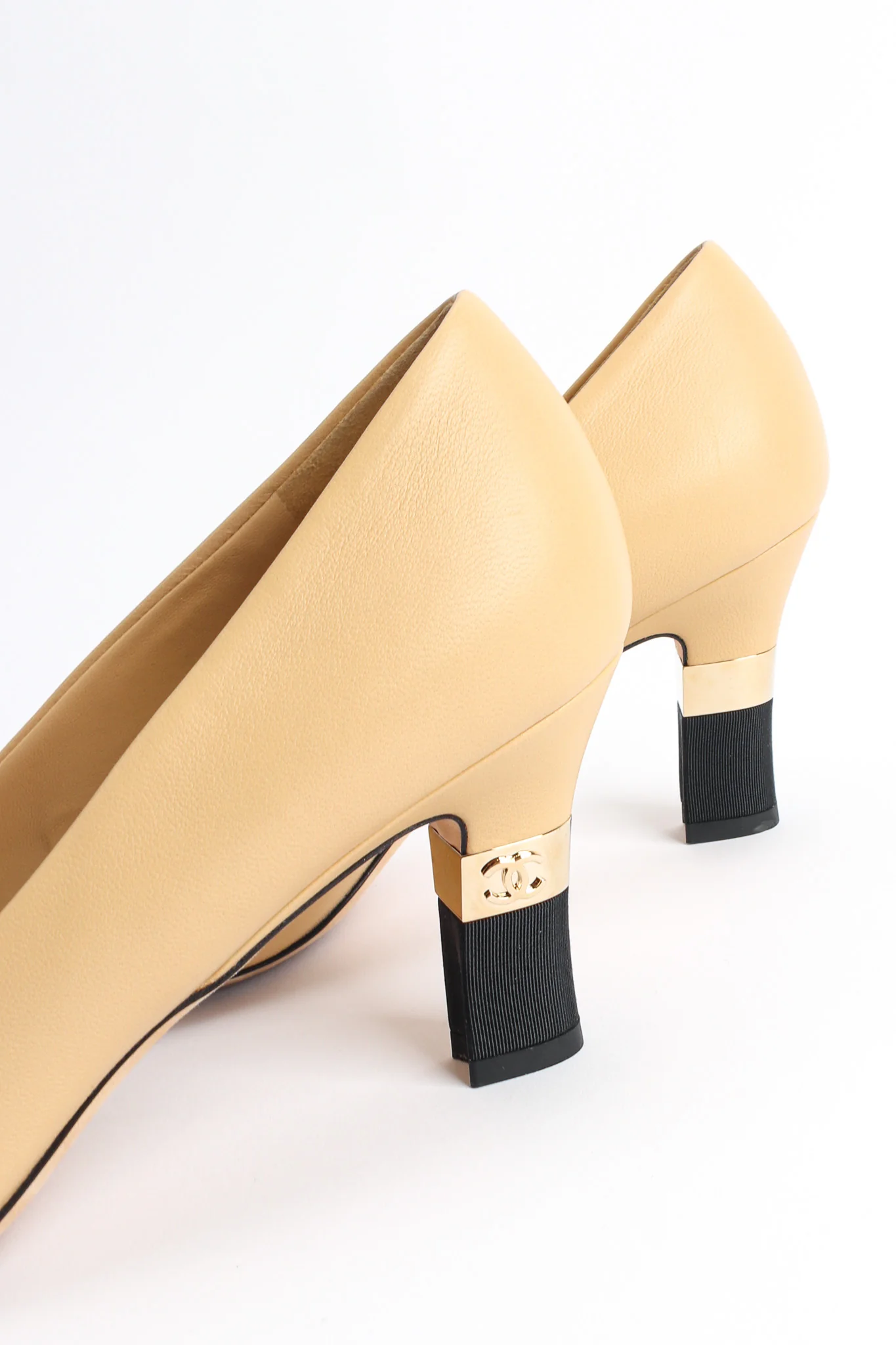 Cap Toe Lambskin Leather CC Heels - Image 7