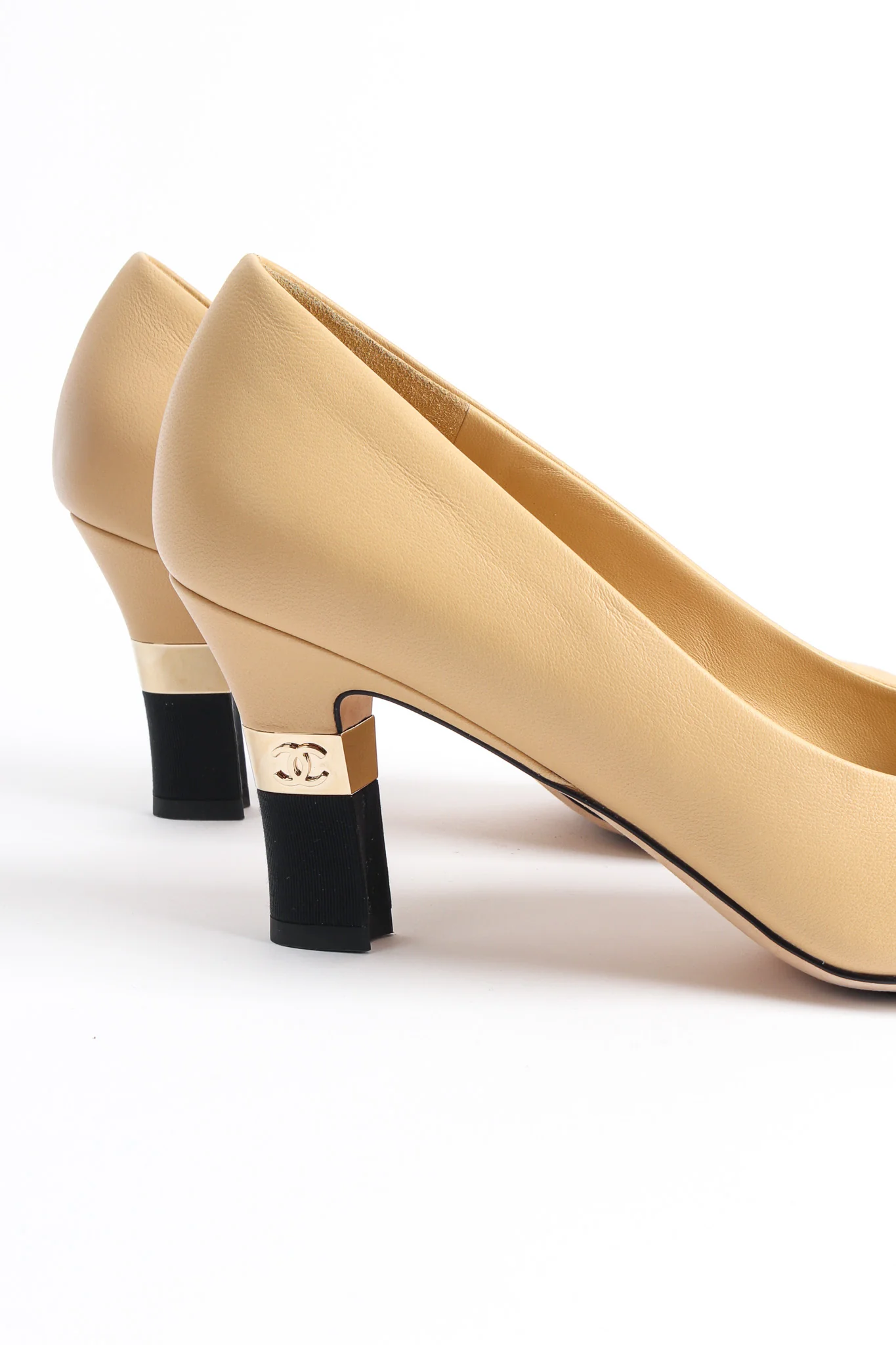 Cap Toe Lambskin Leather CC Heels - Image 8