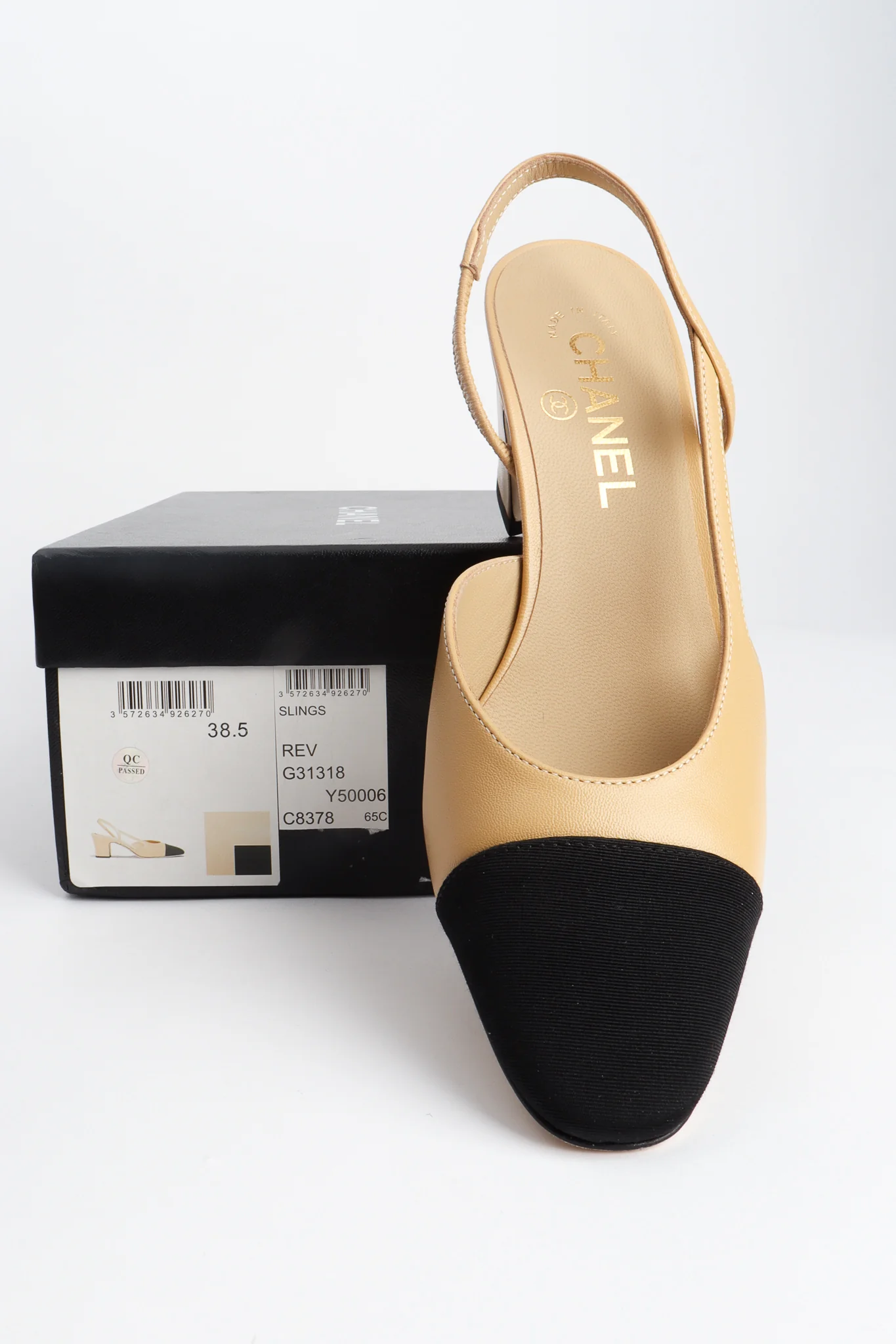 Cap Toe Slingback Heels - Image 2