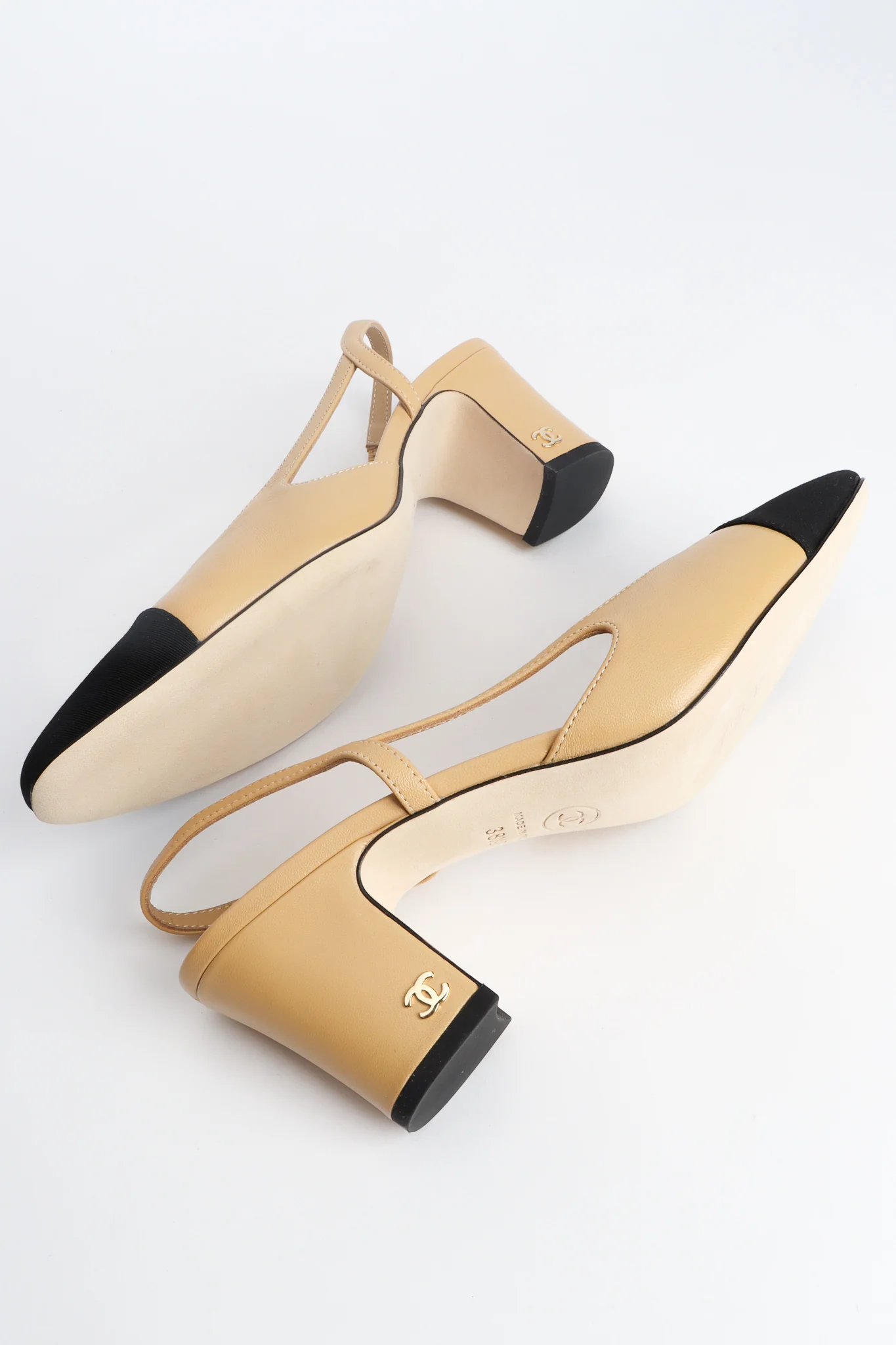 Cap Toe Slingback Heels - Image 4