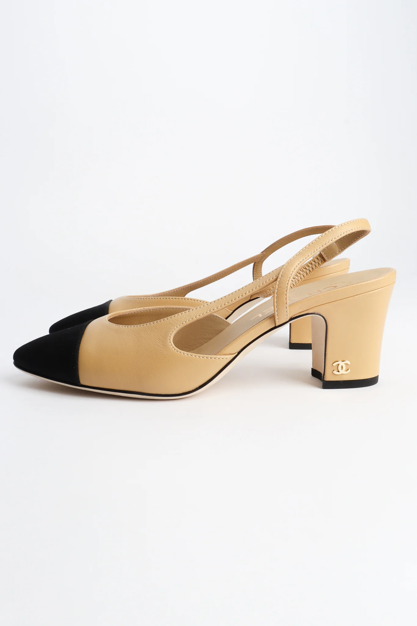 Cap Toe Slingback Heels - Image 7