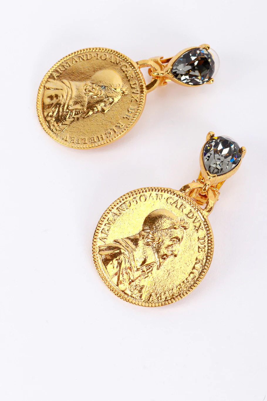Cardinal Richelieu Coin Drop Earrings - Image 3