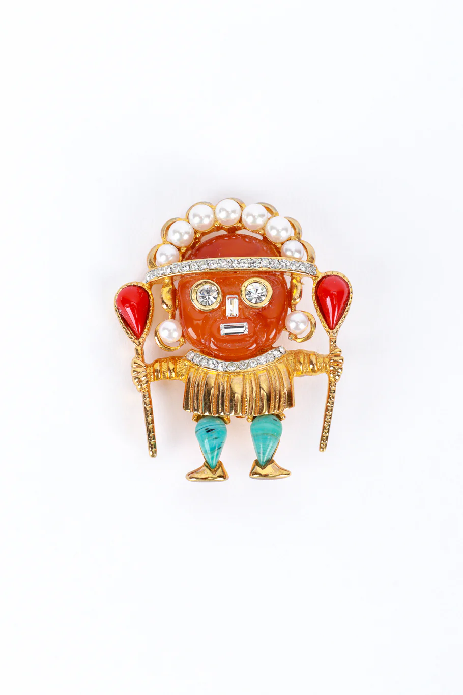Carnelian Medicine Man Brooch