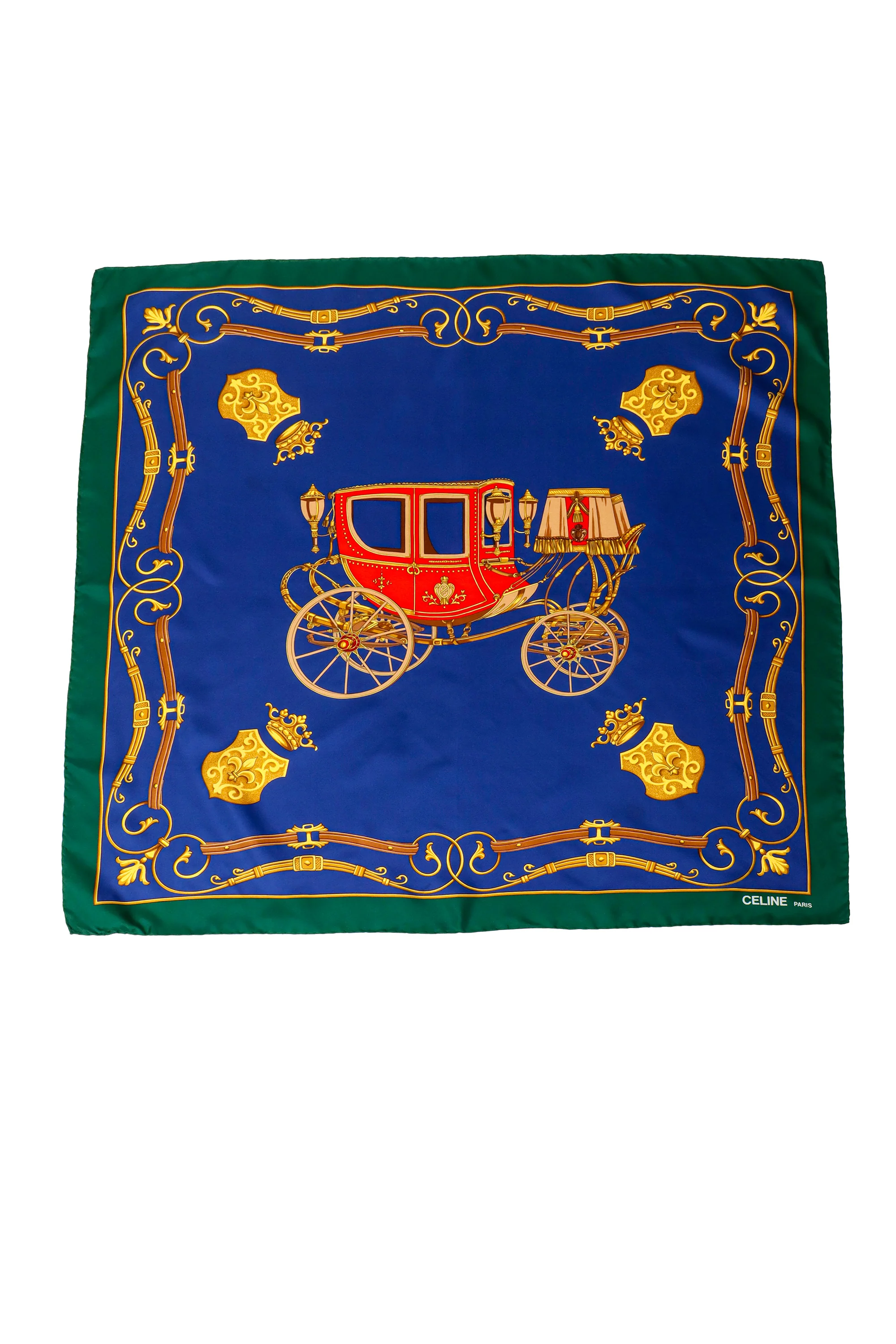 Carriage & Crown Print Silk Scarf