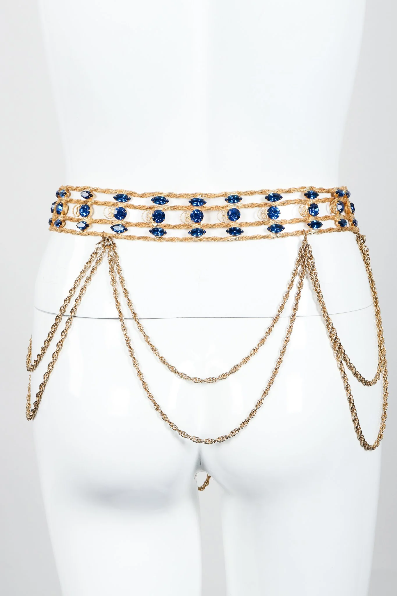 Draped Gold Gemstone Belt - Image 3