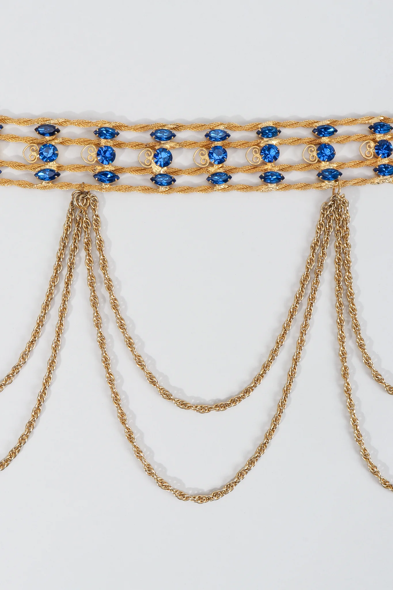 Draped Gold Gemstone Belt - Image 4