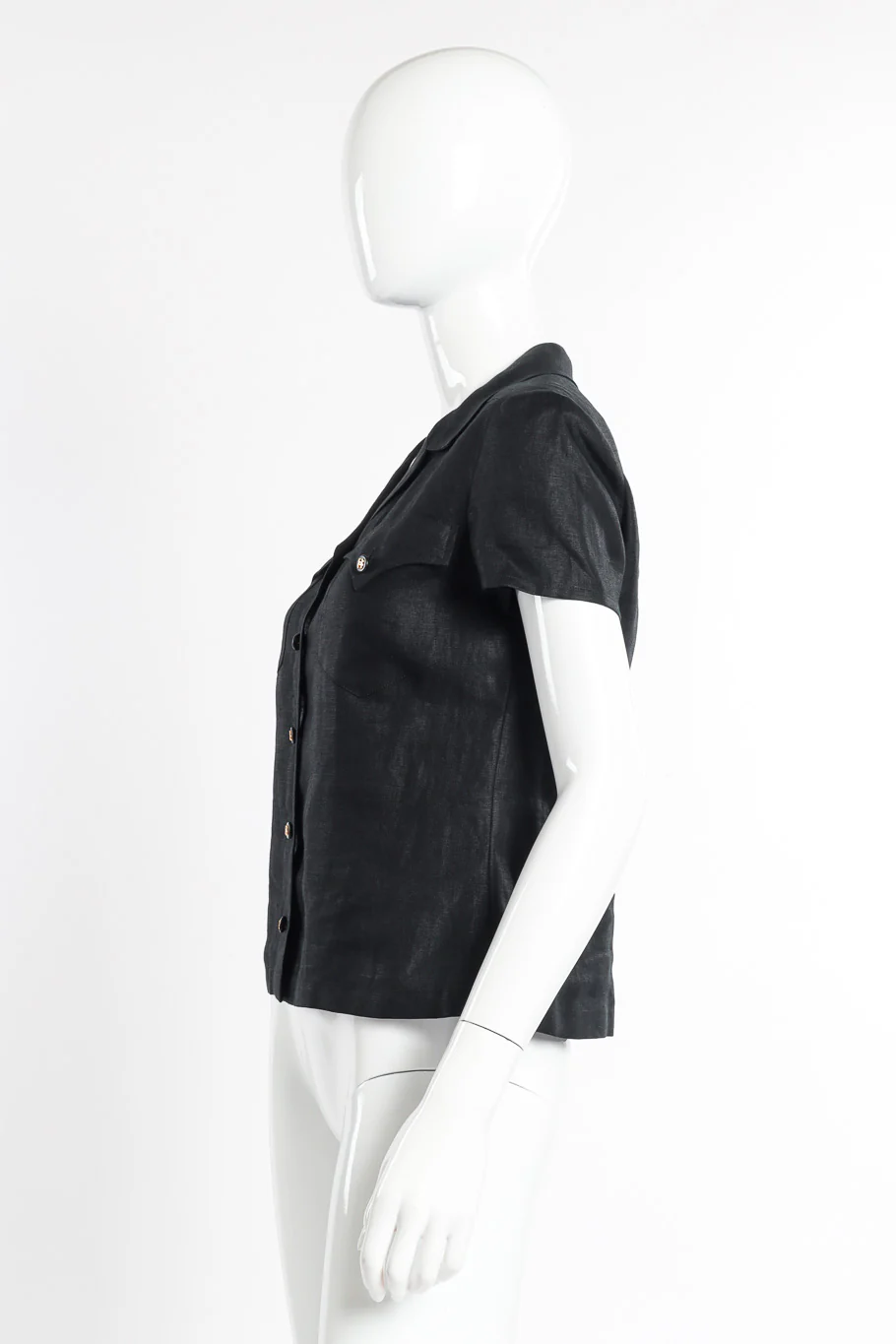 CC Button Linen Shirt - Image 2