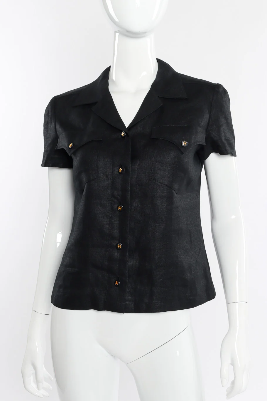 CC Button Linen Shirt - Image 4