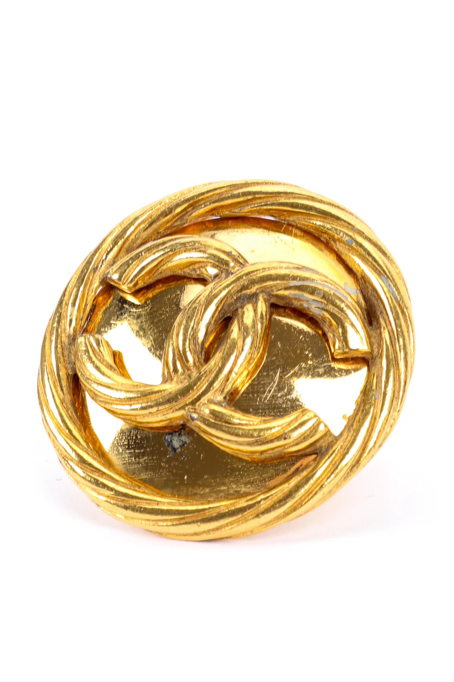 CC Logo Button Earrings - Image 5