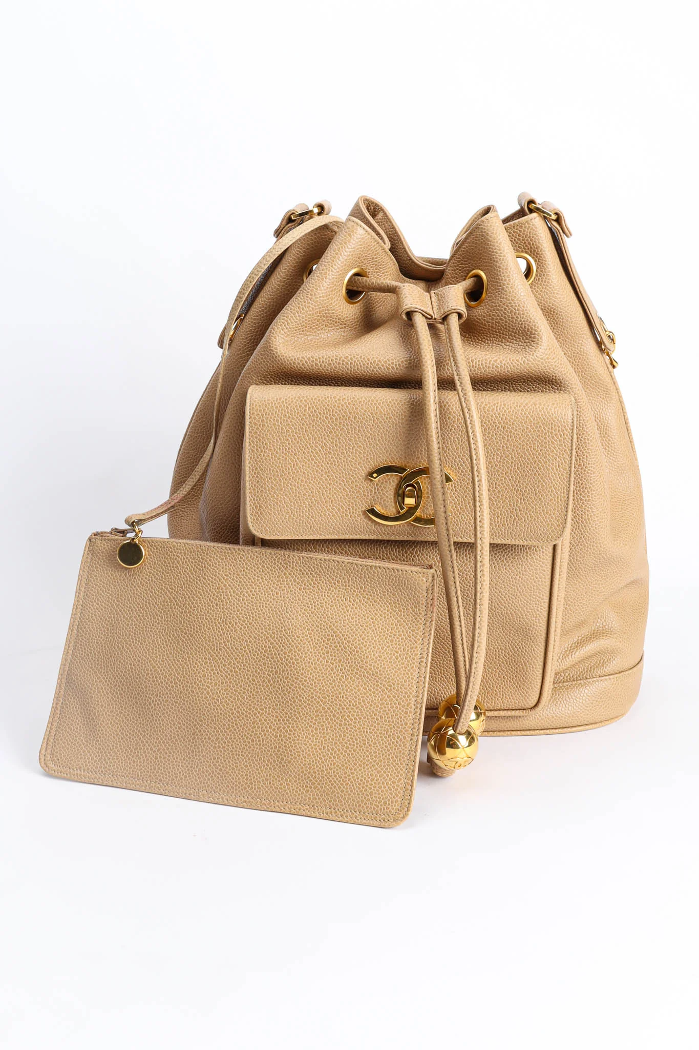 CC Logo Drawstring Bucket Bag - Image 4