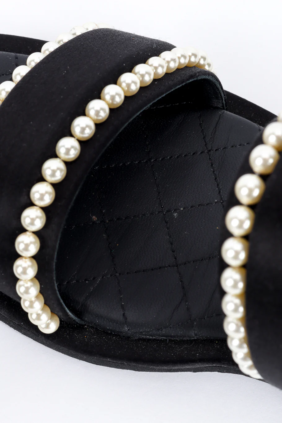 CC Satin & Pearl Sandals - Image 10