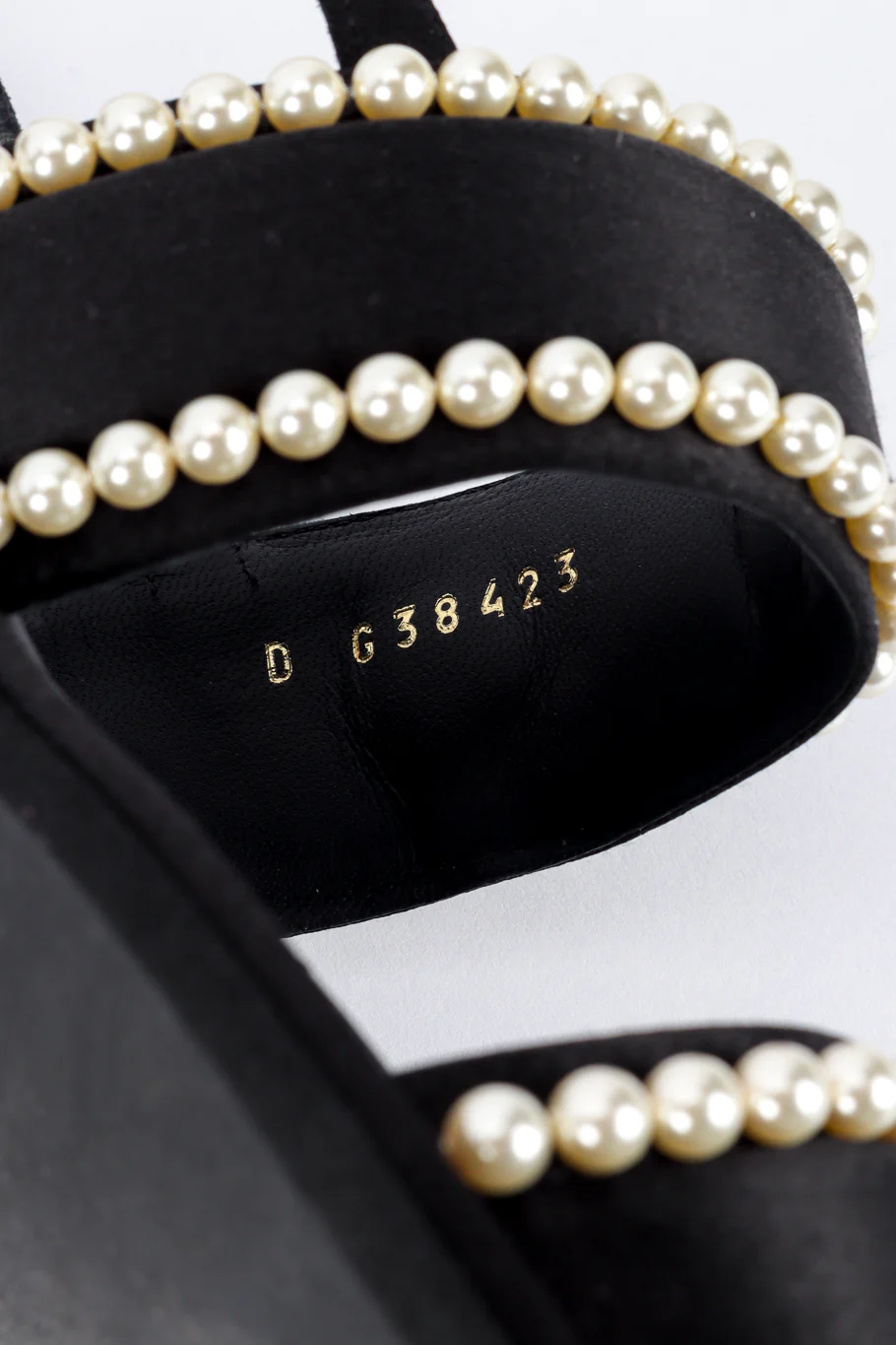 CC Satin & Pearl Sandals - Image 16