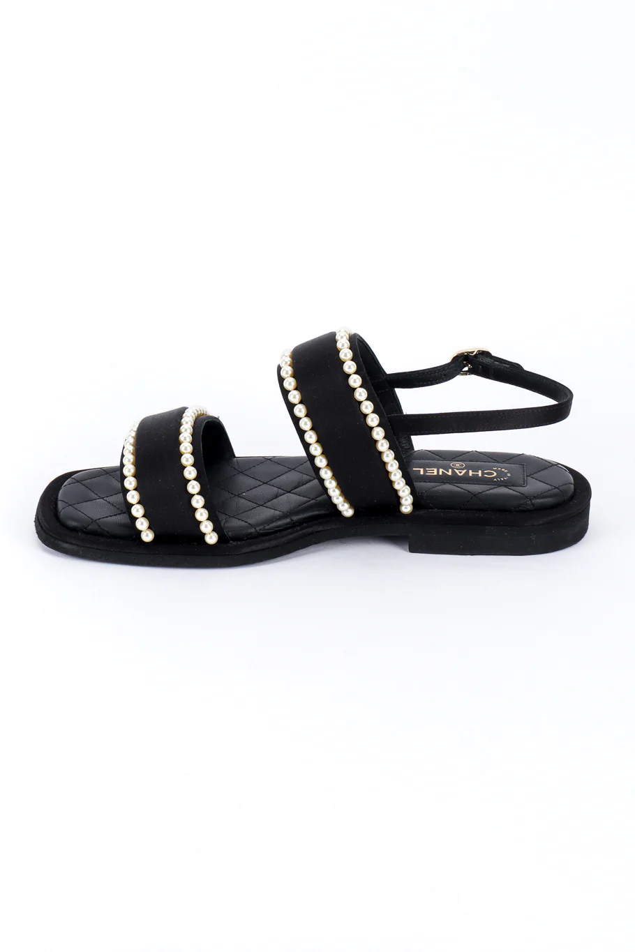 CC Satin & Pearl Sandals - Image 3
