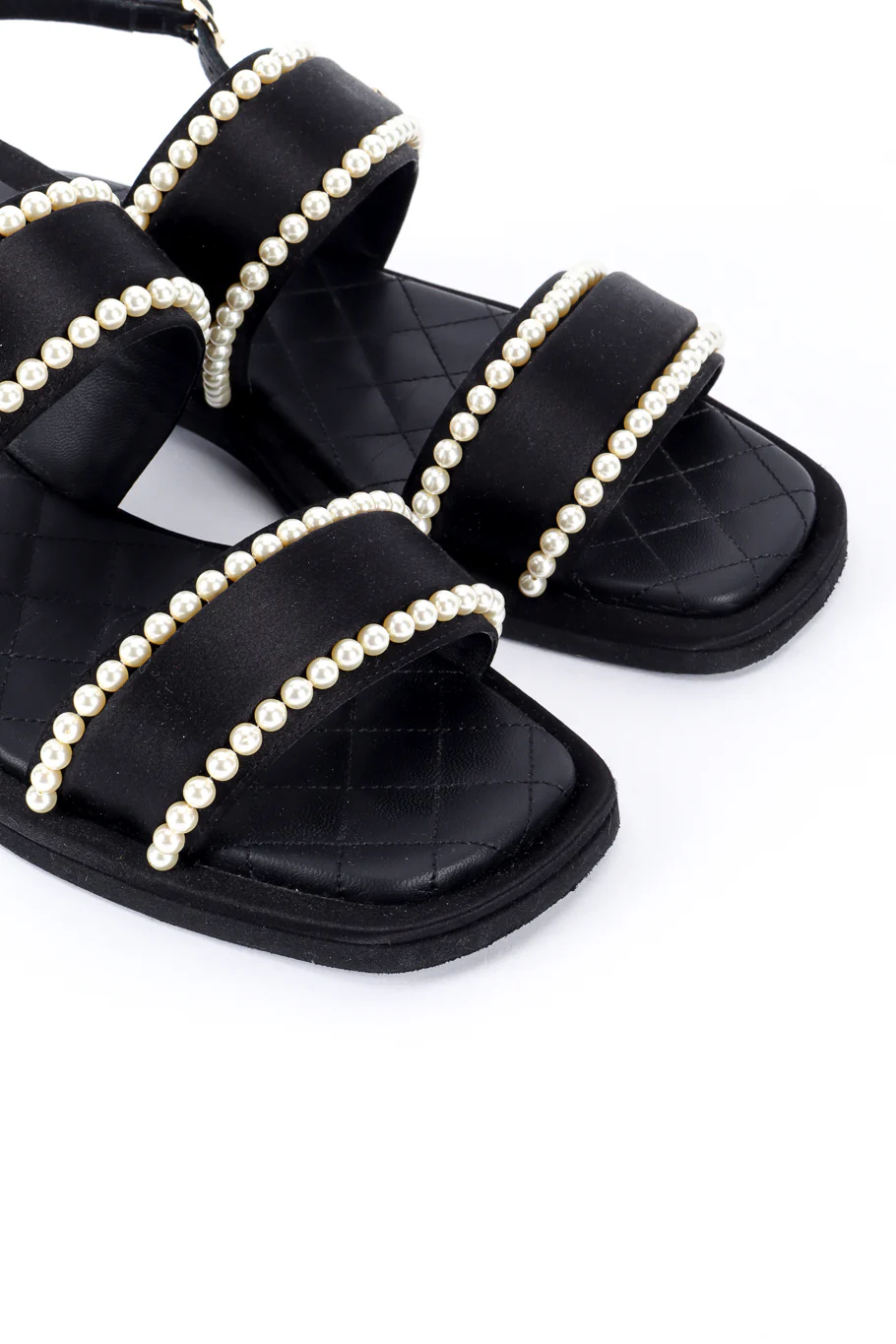 CC Satin & Pearl Sandals - Image 9
