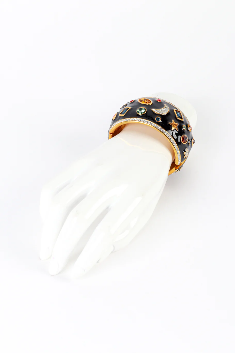 Celestial Black Enamel Gem Bracelet - Image 2