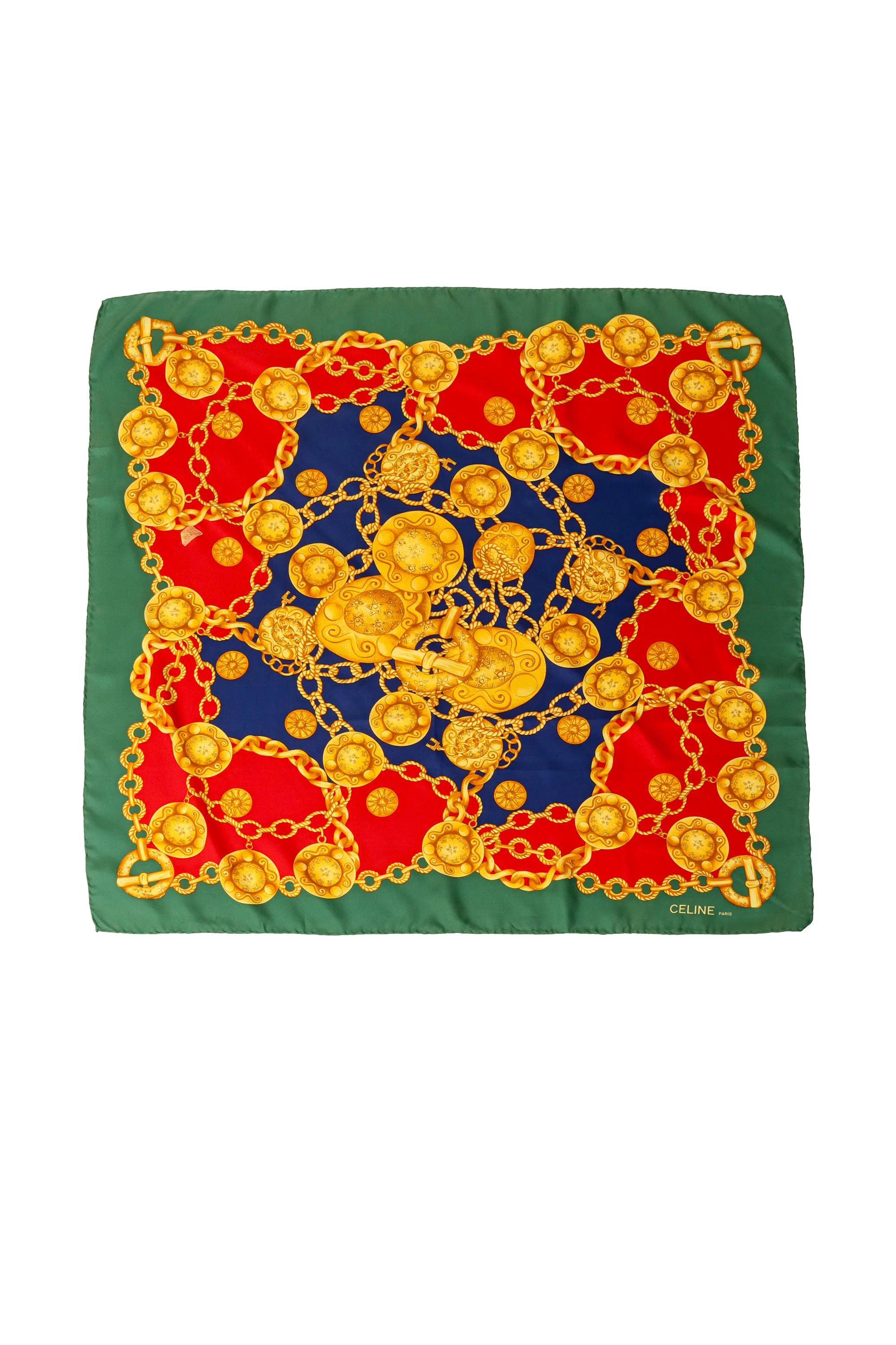 Celestial Chain Print Silk Scarf