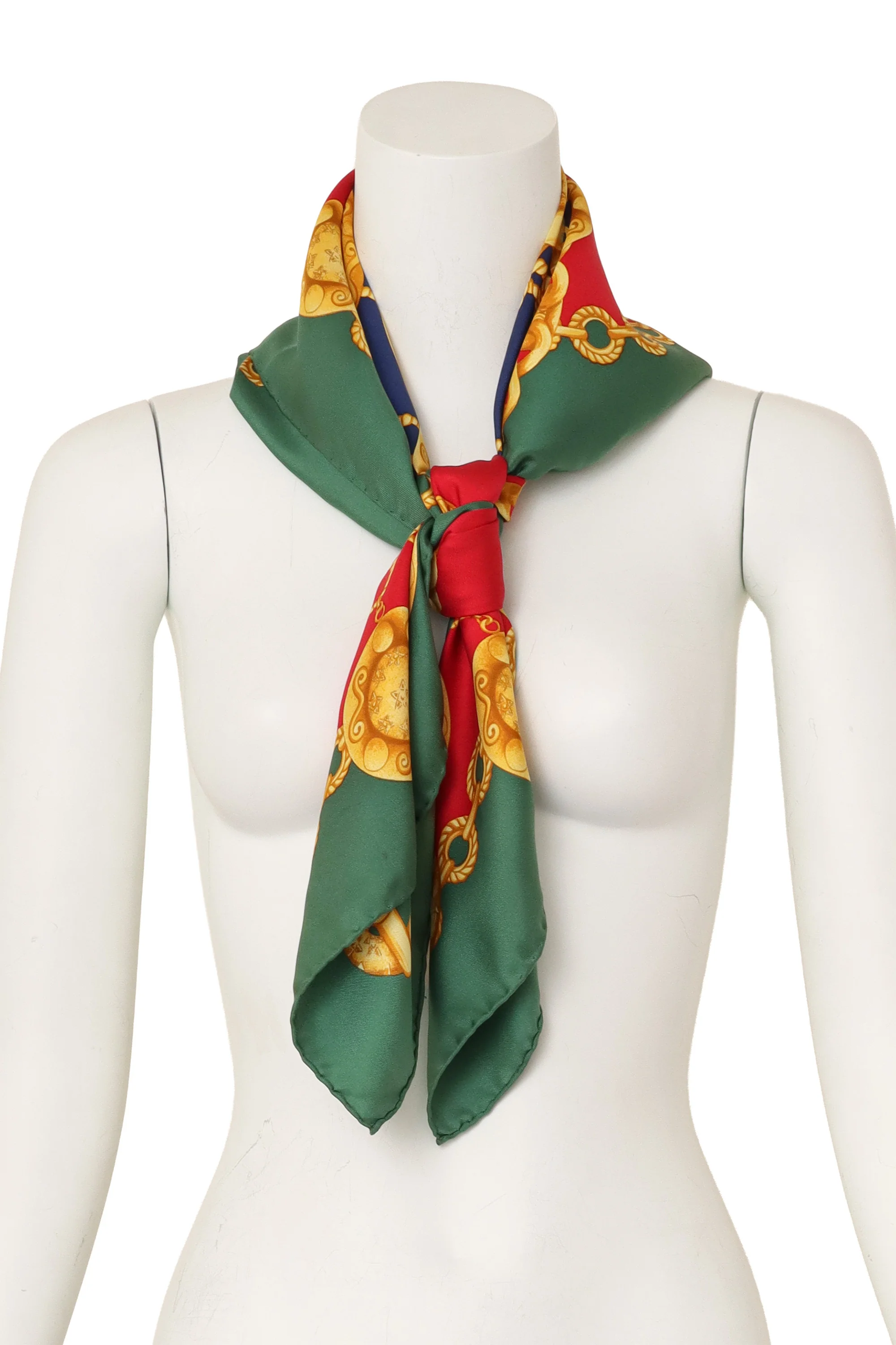 Celestial Chain Print Silk Scarf - Image 2