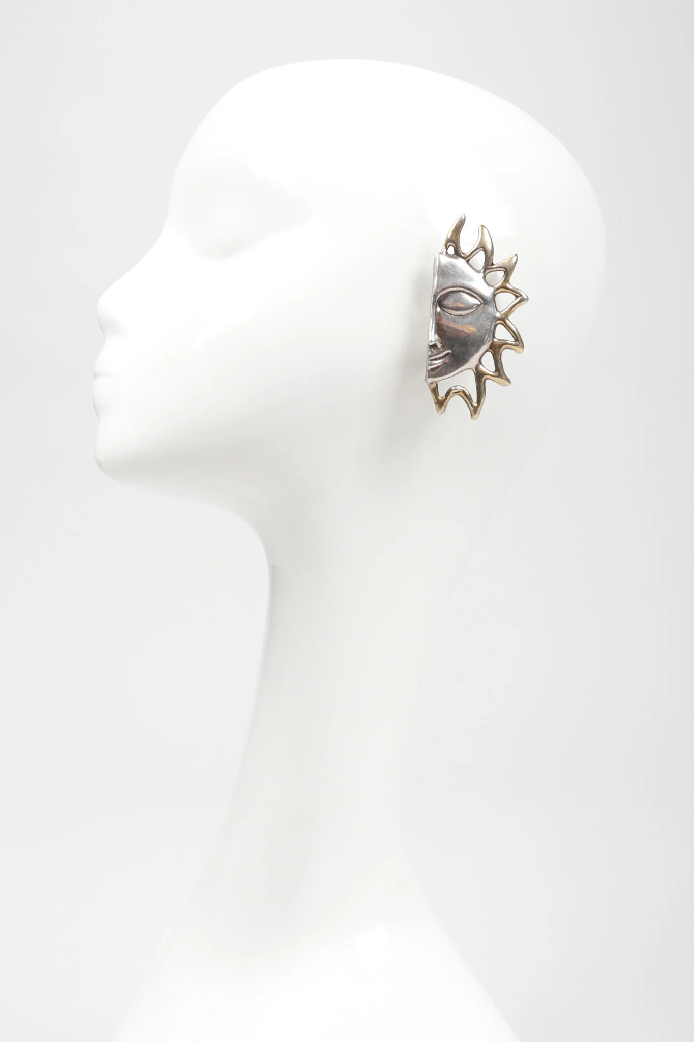 Celestial Sun Face Earrings - Image 2