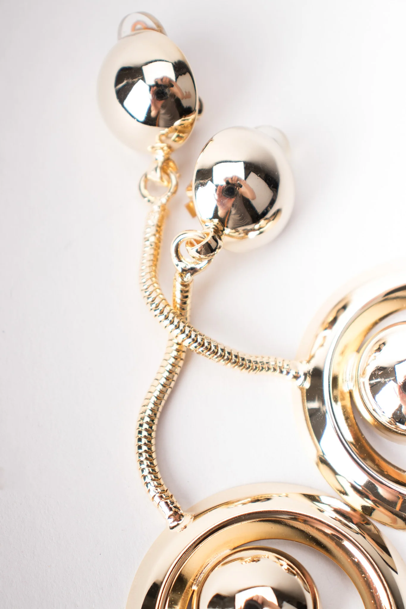 Chain Drop Hoop Earrings - Image 5