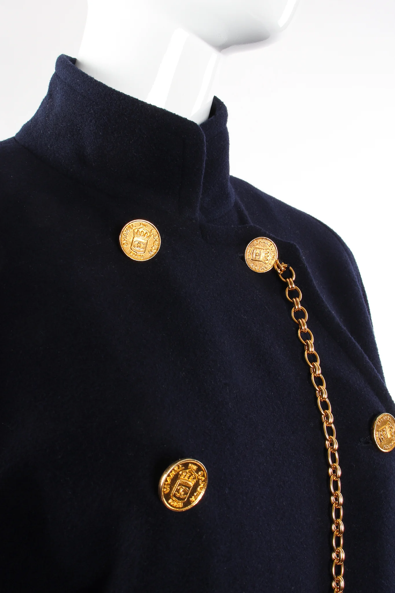 Chain Fob Cocoon Coat - Image 3