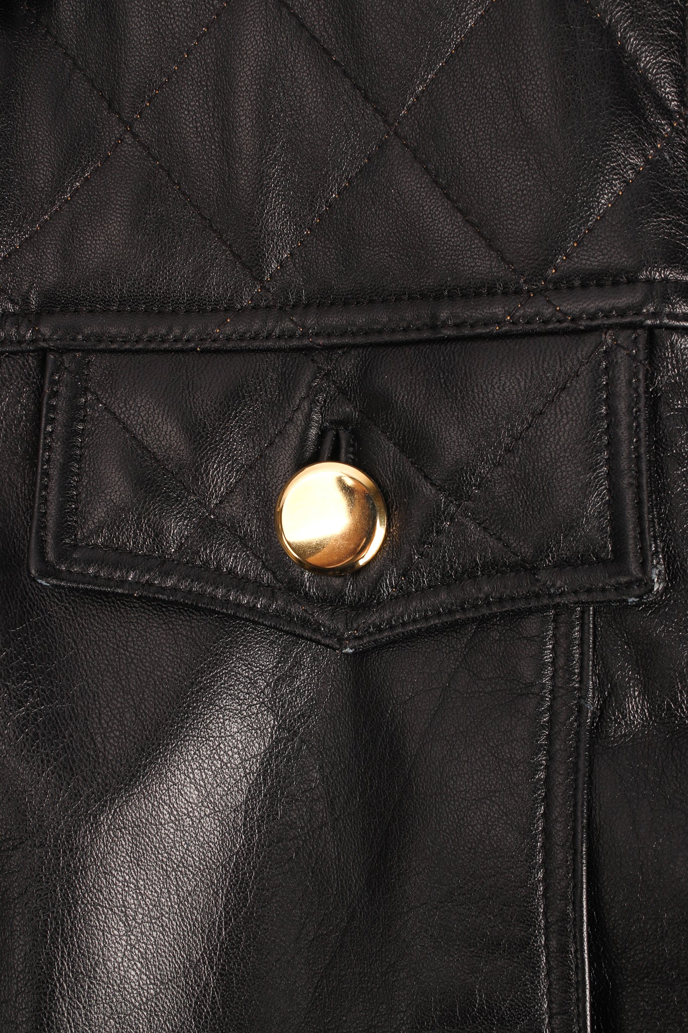 Chain Hardware Quilted Leather Jacket - Image 7