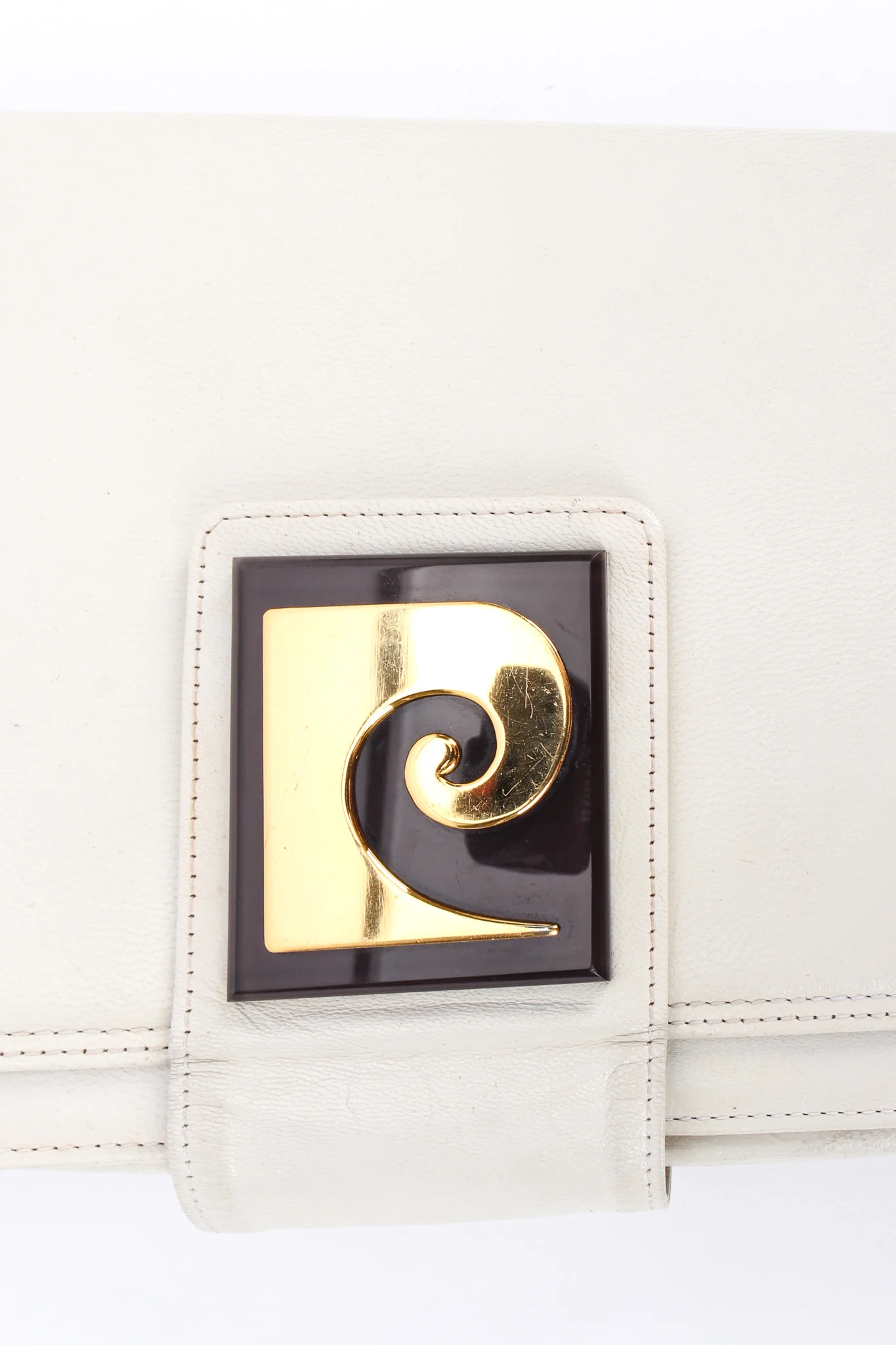 Chain Leather Envelope Clutch - Image 10