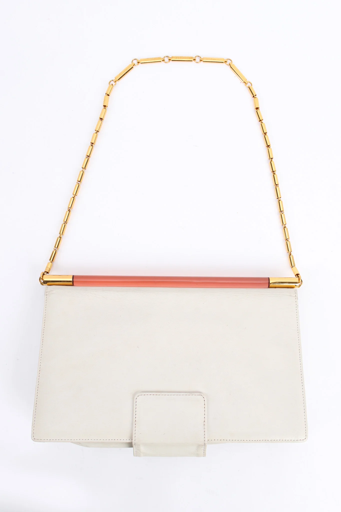 Chain Leather Envelope Clutch - Image 3