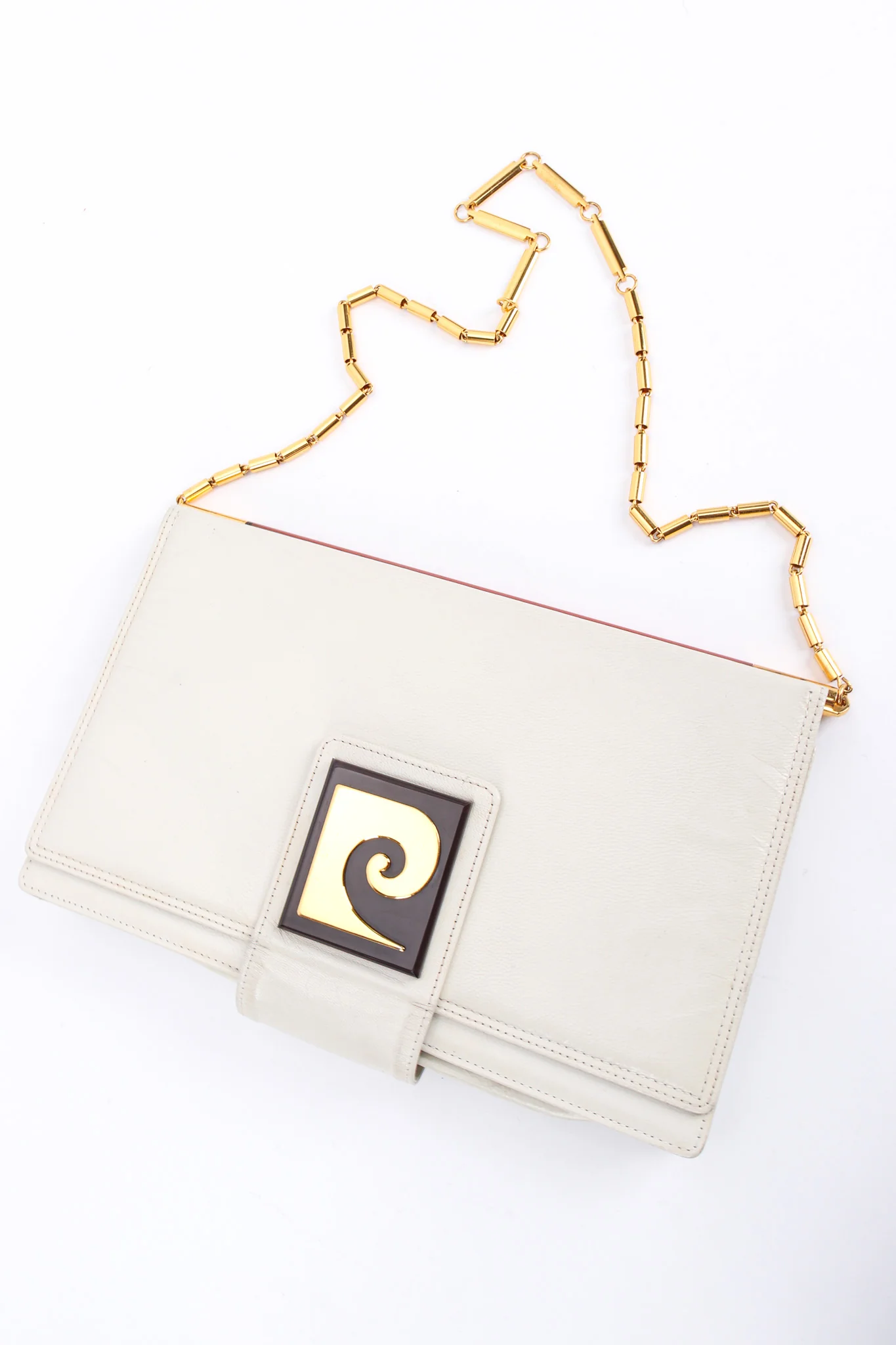 Chain Leather Envelope Clutch - Image 4