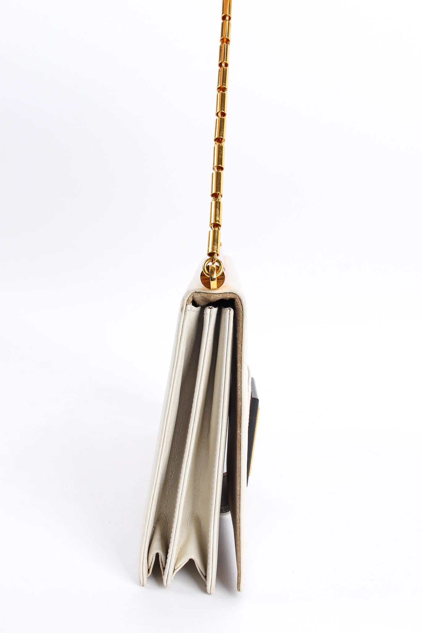 Chain Leather Envelope Clutch - Image 5